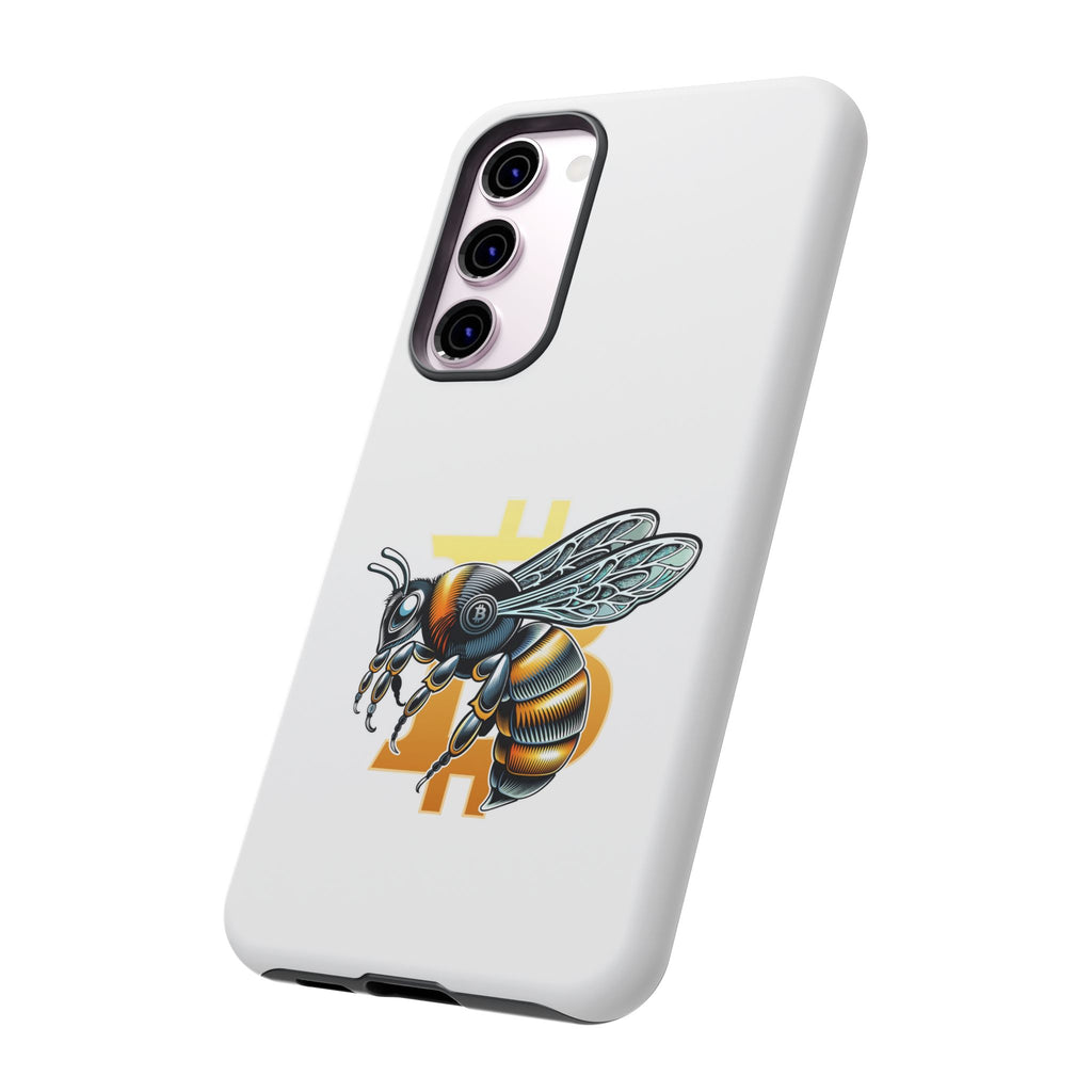 Bitcoin*Wasp Phone Case — Crypto Honeycomb Protective Tough Case | Crypto Gift