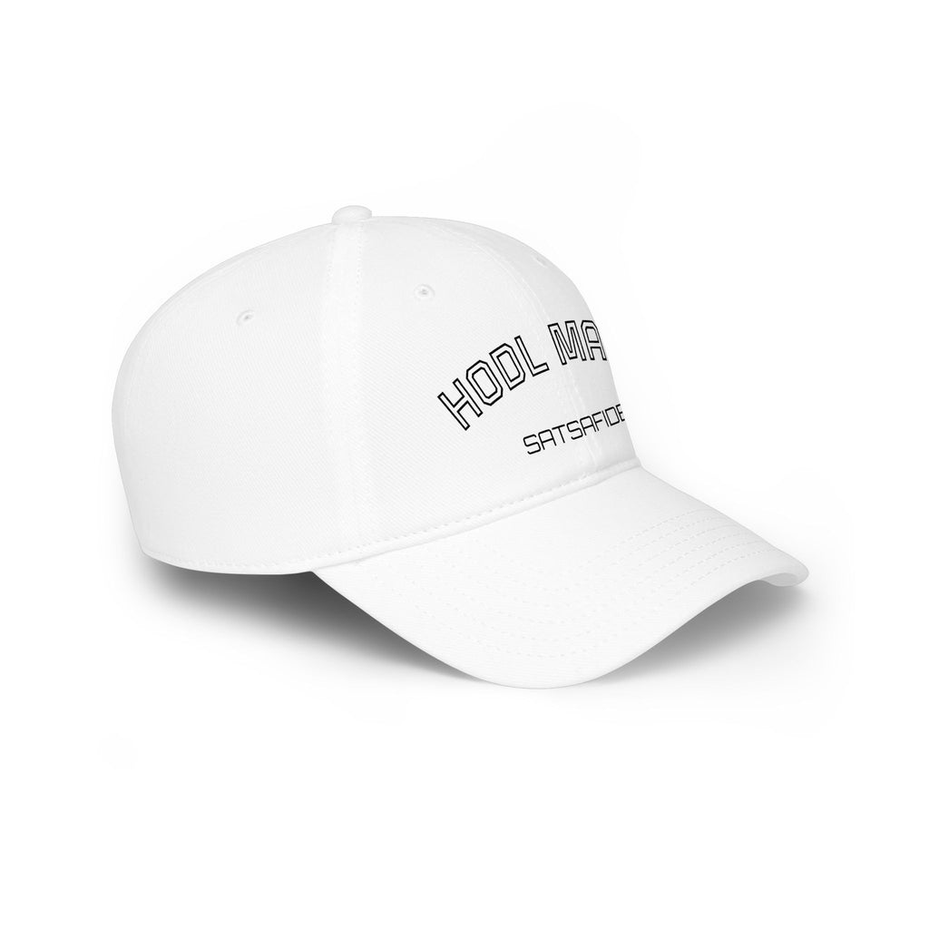 "HODL MAXI SATSAFIED" — Low Profile Easy Wear Baseball Hat | Crypto Gift