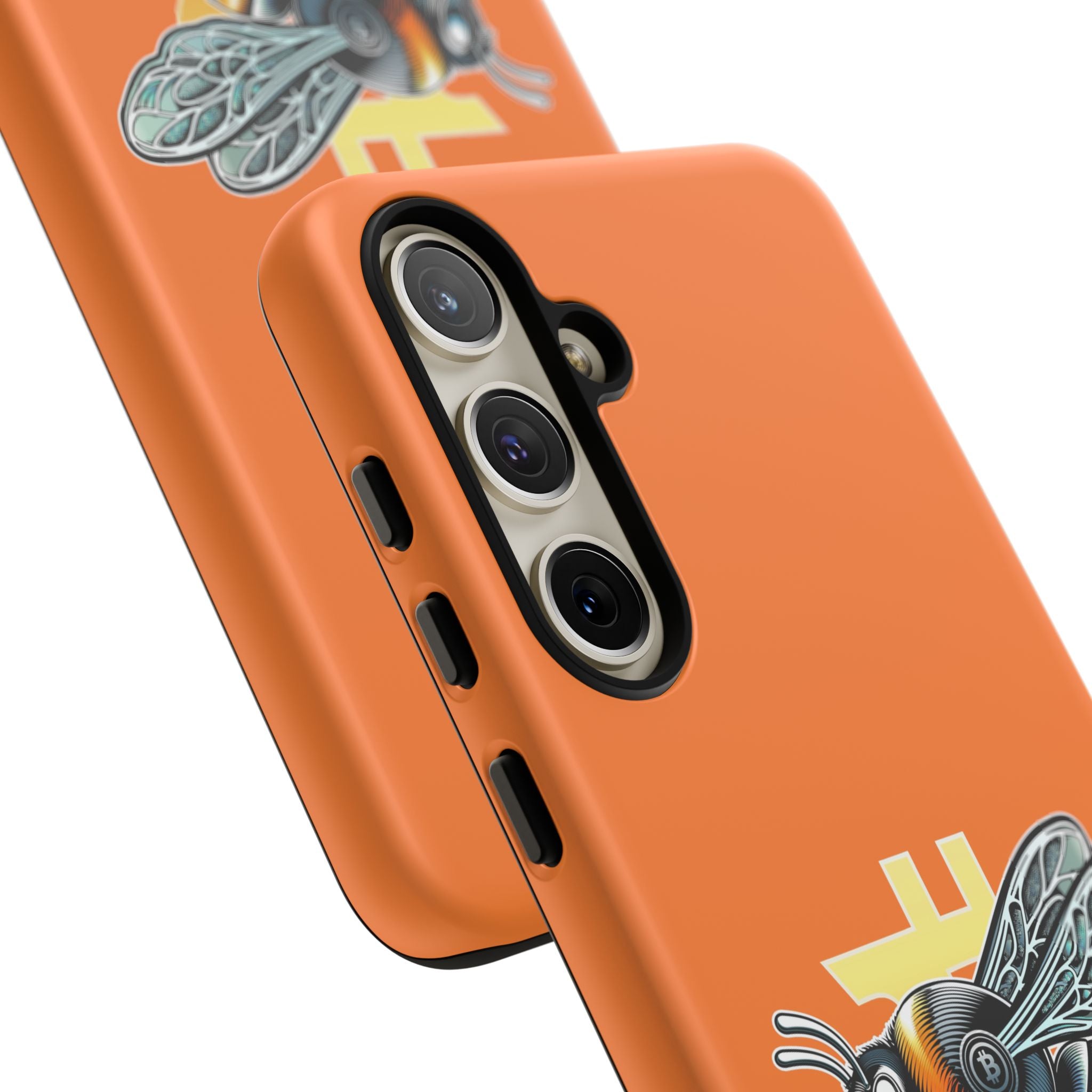 "CypherHornet-Bitcoin" Designer Phone Case - Bright Orange Protective Smartphone Cover | Crypto Gift