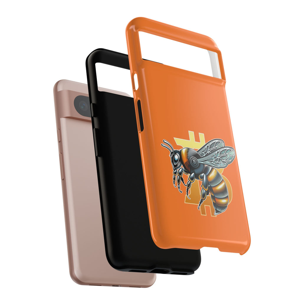 "CypherHornet-Bitcoin" Designer Phone Case - Bright Orange Protective Smartphone Cover | Crypto Gift