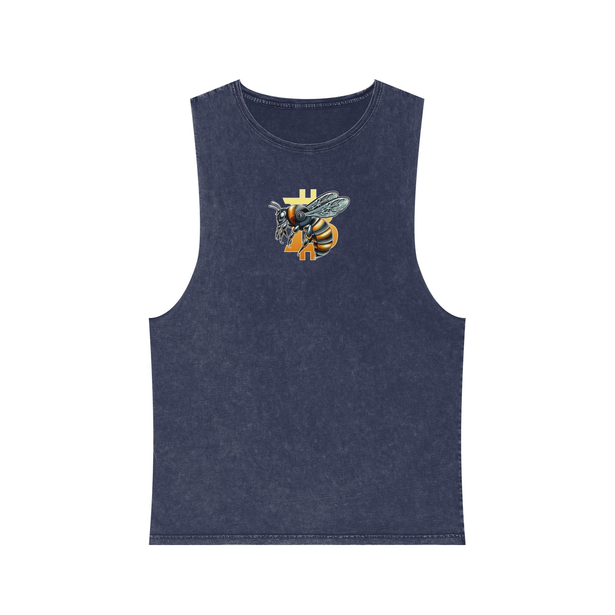Bitcoin/CypherHornet" Bold Logo - Unisex Moon Harbor Stonewash Deep Underarm Tank Top | Crypto Gift 13