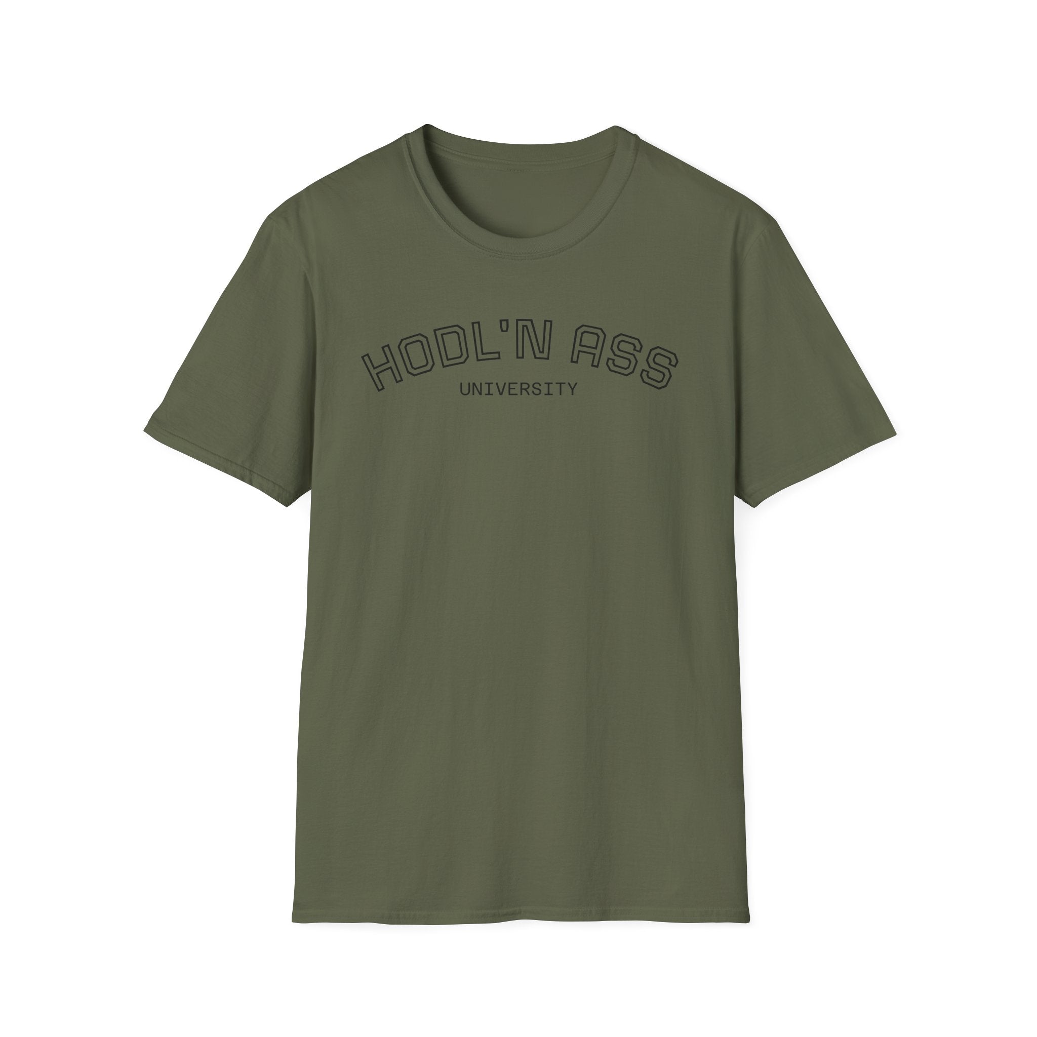 "HODL'N ASS" University BITCOIN T-Shirt — Crypto HODL Funny College Tee | Crypto Gift