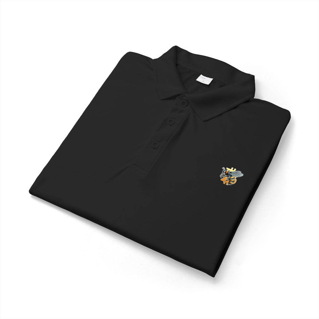 "CypherHornet-Bitcoin" Polo Shirt — Moisture-Wicking Performance Golf & Work Polo | Crypto Gift