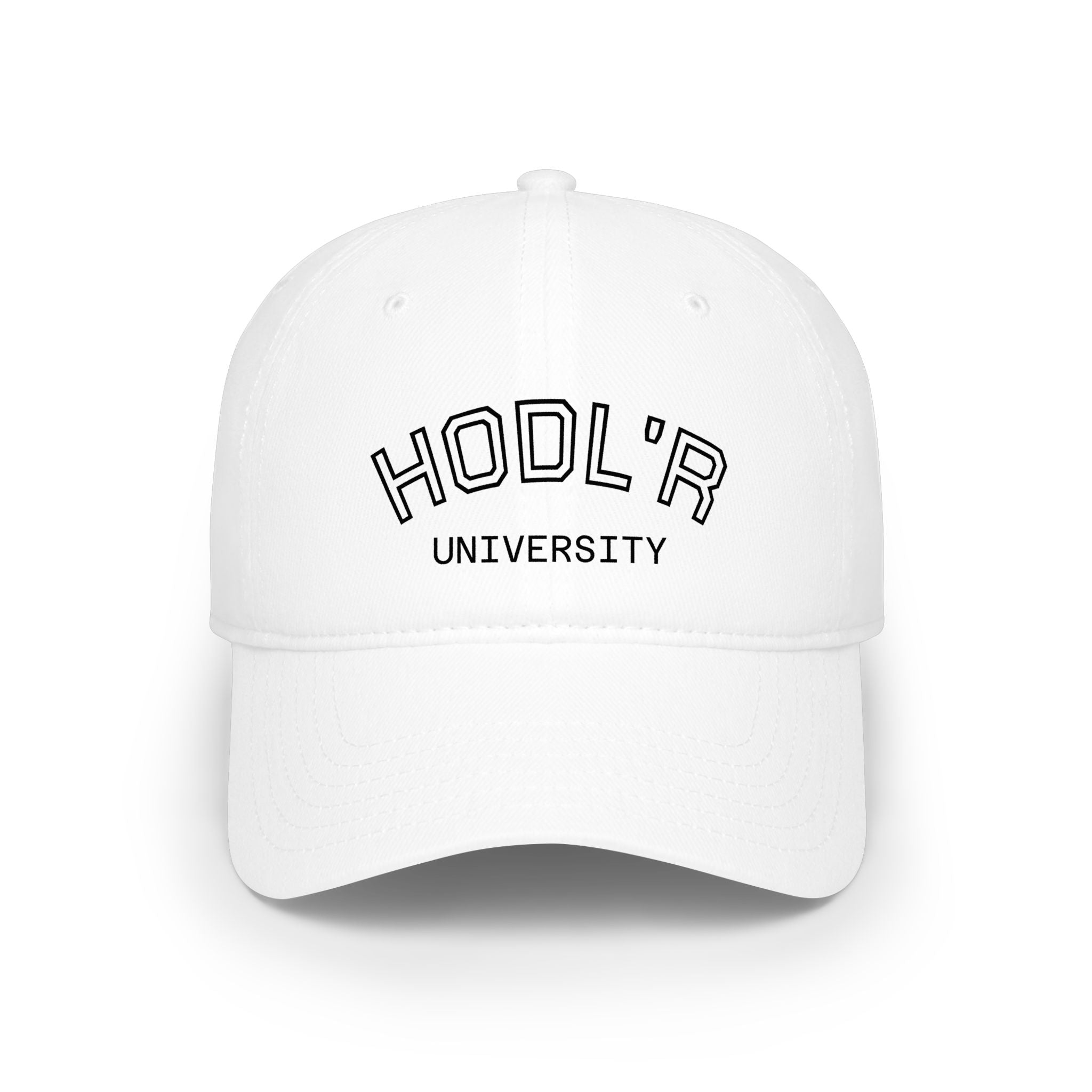 HODL'R University Baseball Cap — Crypto Investor Low Profile Hat