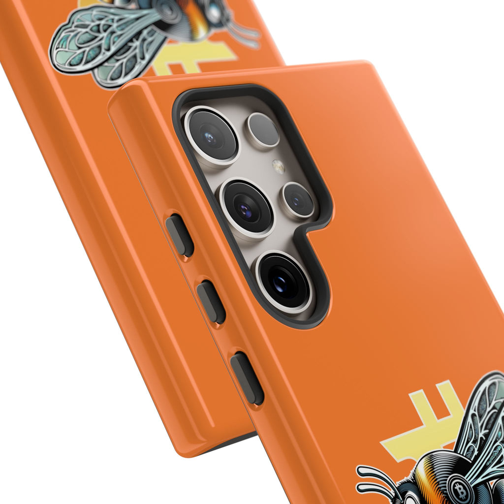 "CypherHornet-Bitcoin" Designer Phone Case - Bright Orange Protective Smartphone Cover | Crypto Gift