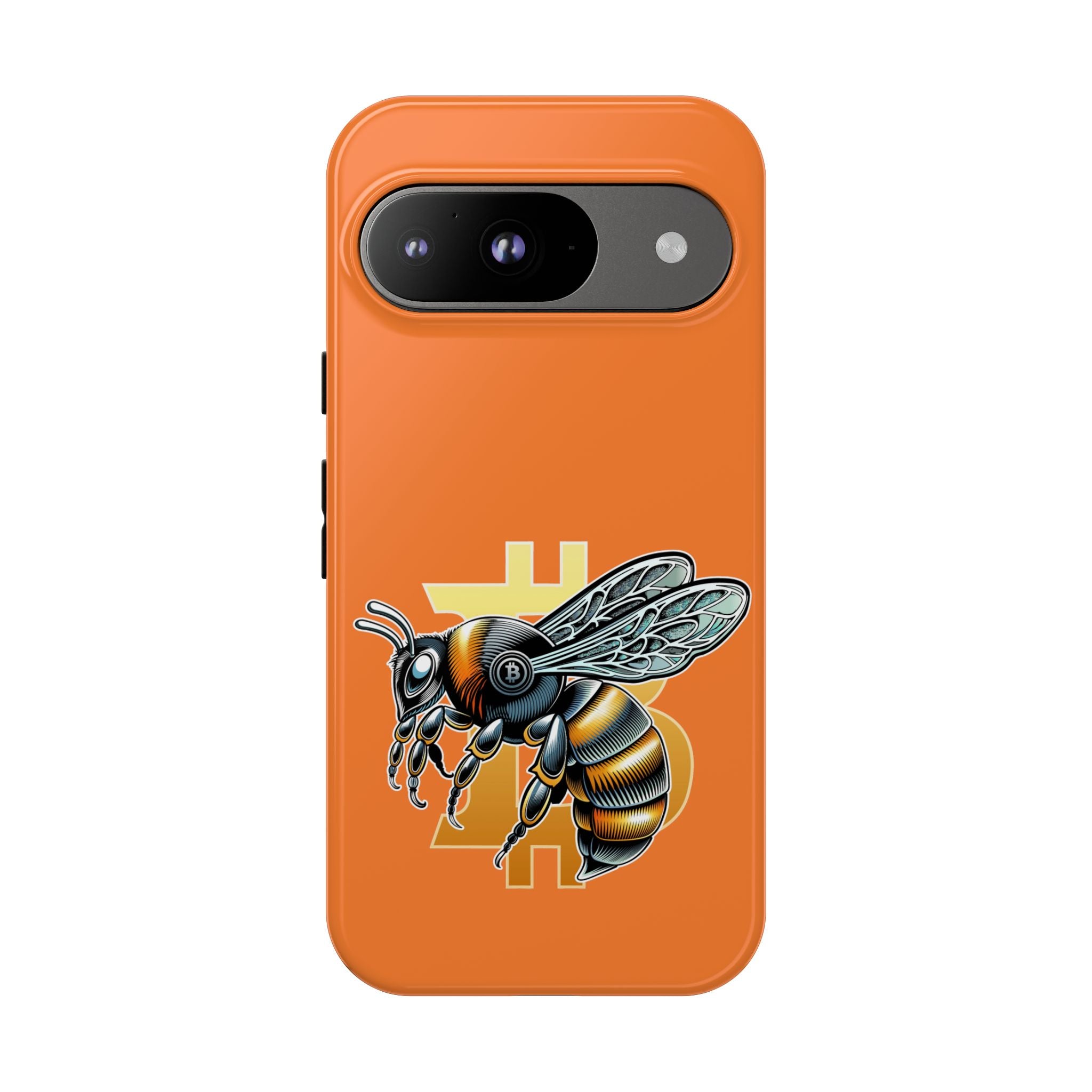 "CypherHornet-Bitcoin" Designer Phone Case - Bright Orange Protective Smartphone Cover | Crypto Gift