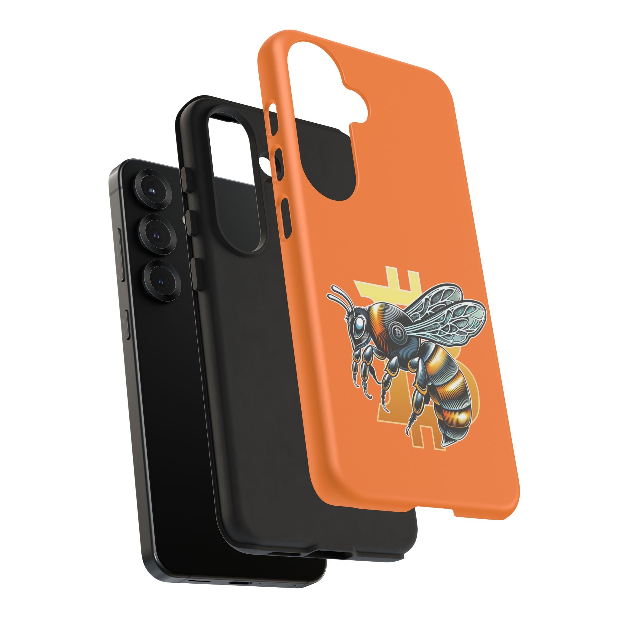 "CypherHornet-Bitcoin" Designer Phone Case - Bright Orange Protective Smartphone Cover | Crypto Gift