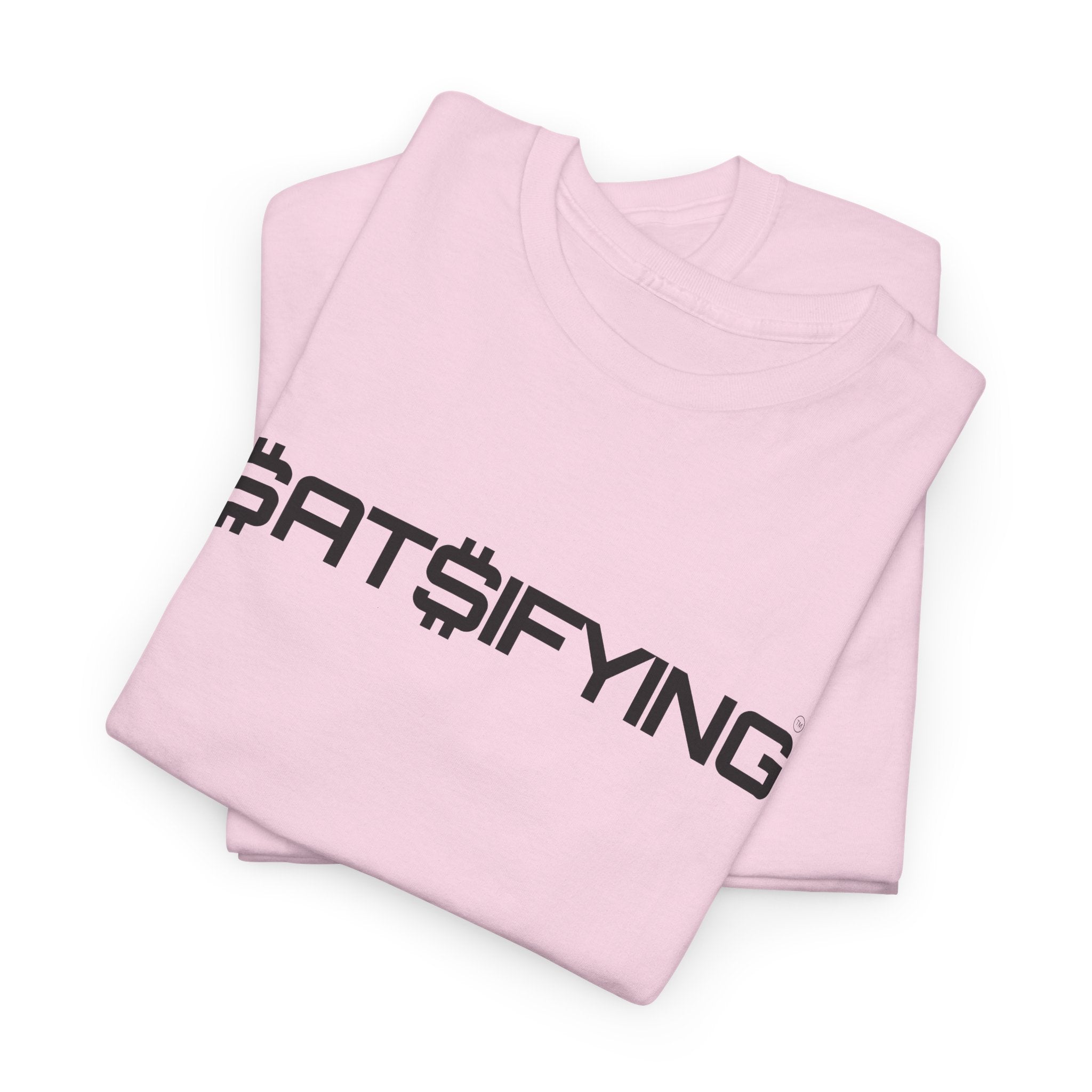 SATSIFYING Minimalist Black Font Graphic Tee - Futuristic Tech Typography T-Shirt | Crypto Gift 92