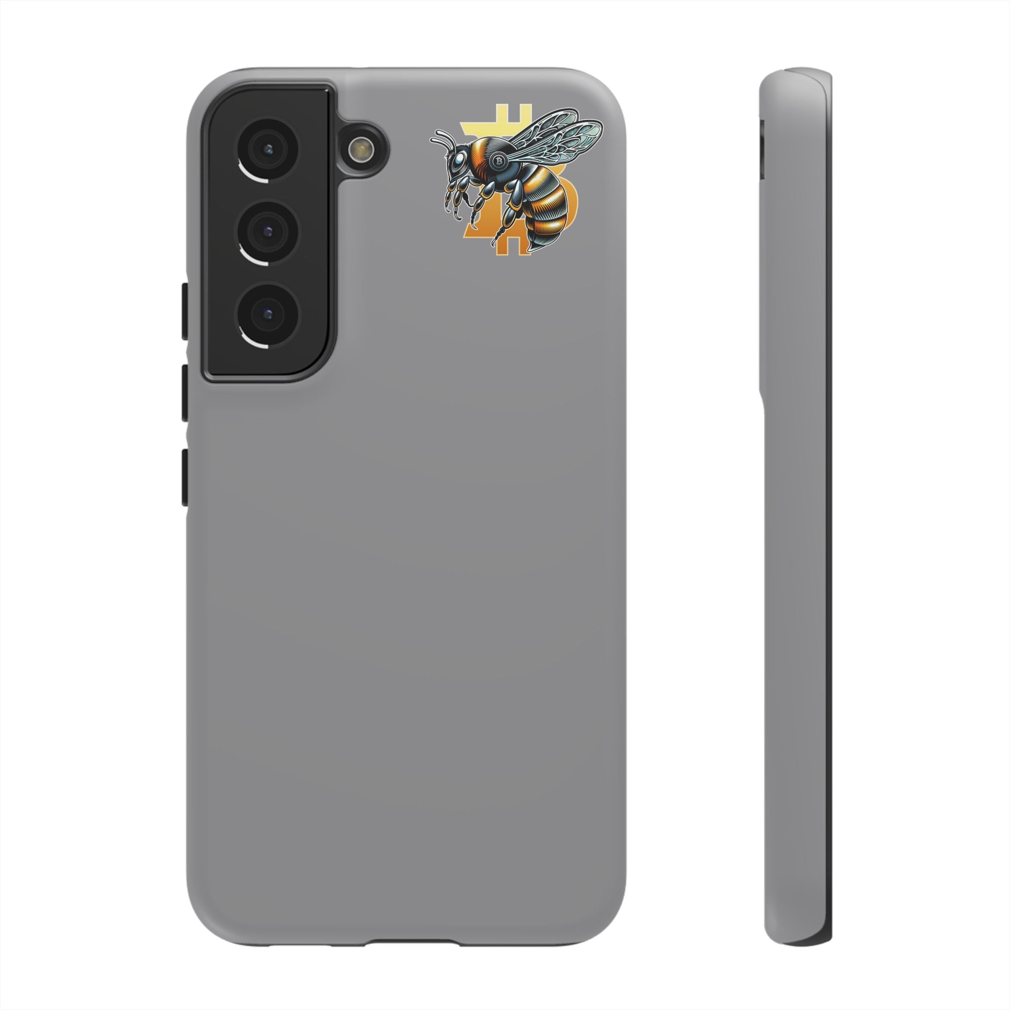 Bitcoin*Wasp Tough Phone Case — Protective Hard Shell Case with Honeycomb Accent | Crypto Gift