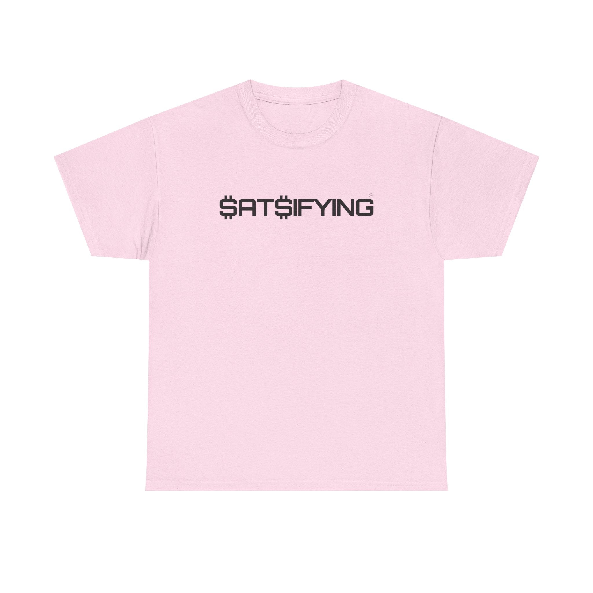 SATSIFYING Minimalist Black Font Graphic Tee - Futuristic Tech Typography T-Shirt | Crypto Gift 92