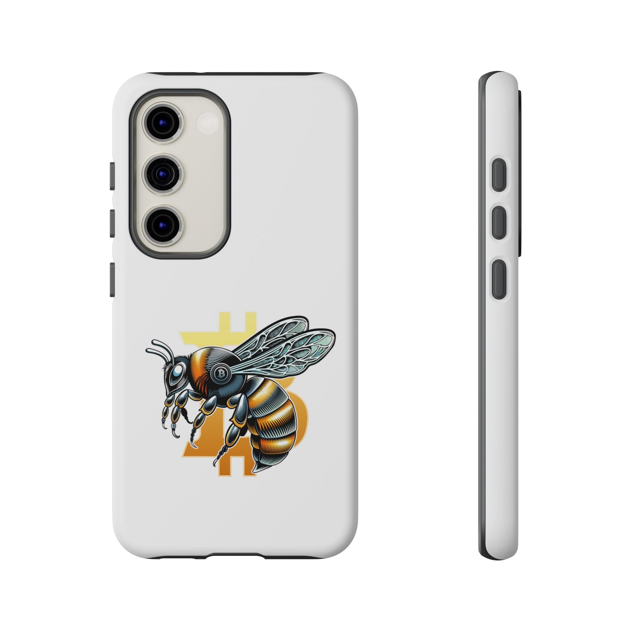 Bitcoin*Wasp Phone Case — Crypto Honeycomb Protective Tough Case | Crypto Gift