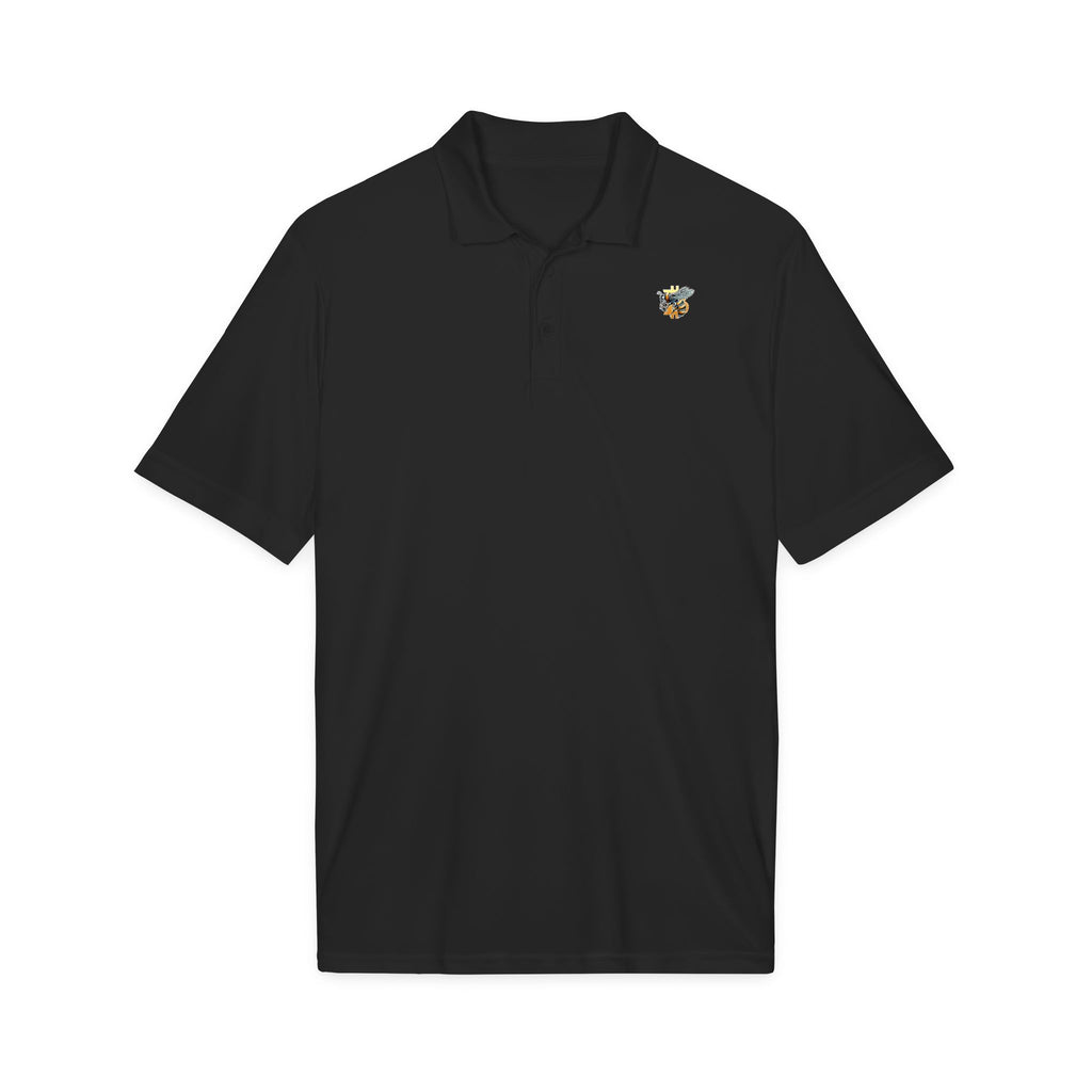 Bitcoin*Wasp Polo Shirt — Moisture-Wicking Performance Golf & Work Polo | Crypto Gift