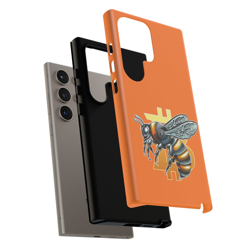 "CypherHornet-Bitcoin" Designer Phone Case - Bright Orange Protective Smartphone Cover | Crypto Gift