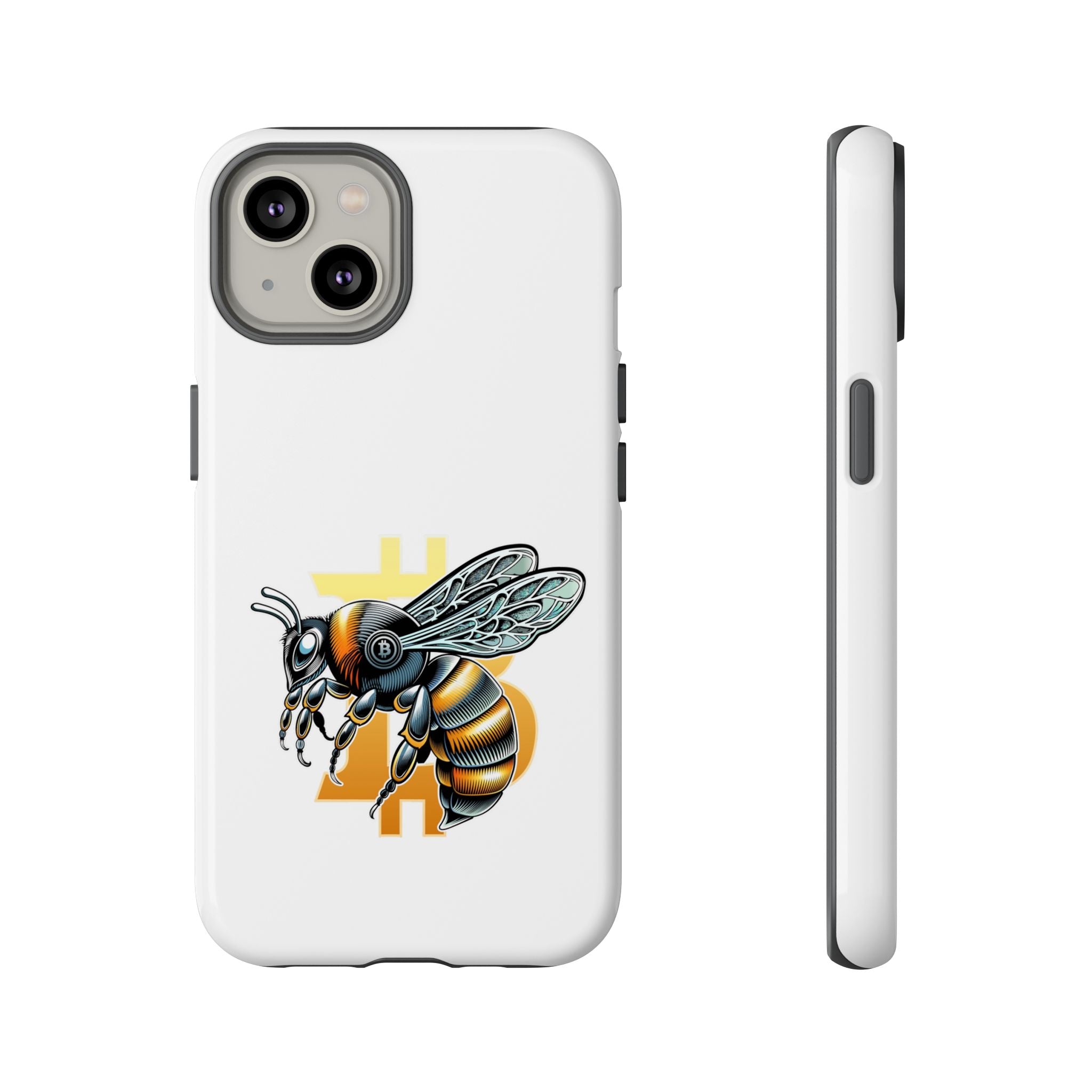 Bitcoin*Wasp Phone Case — Crypto Honeycomb Protective Tough Case | Crypto Gift