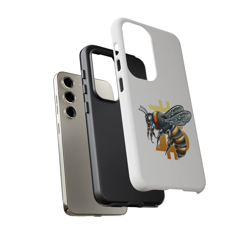 Bitcoin*Wasp Phone Case — Crypto Honeycomb Protective Tough Case | Crypto Gift