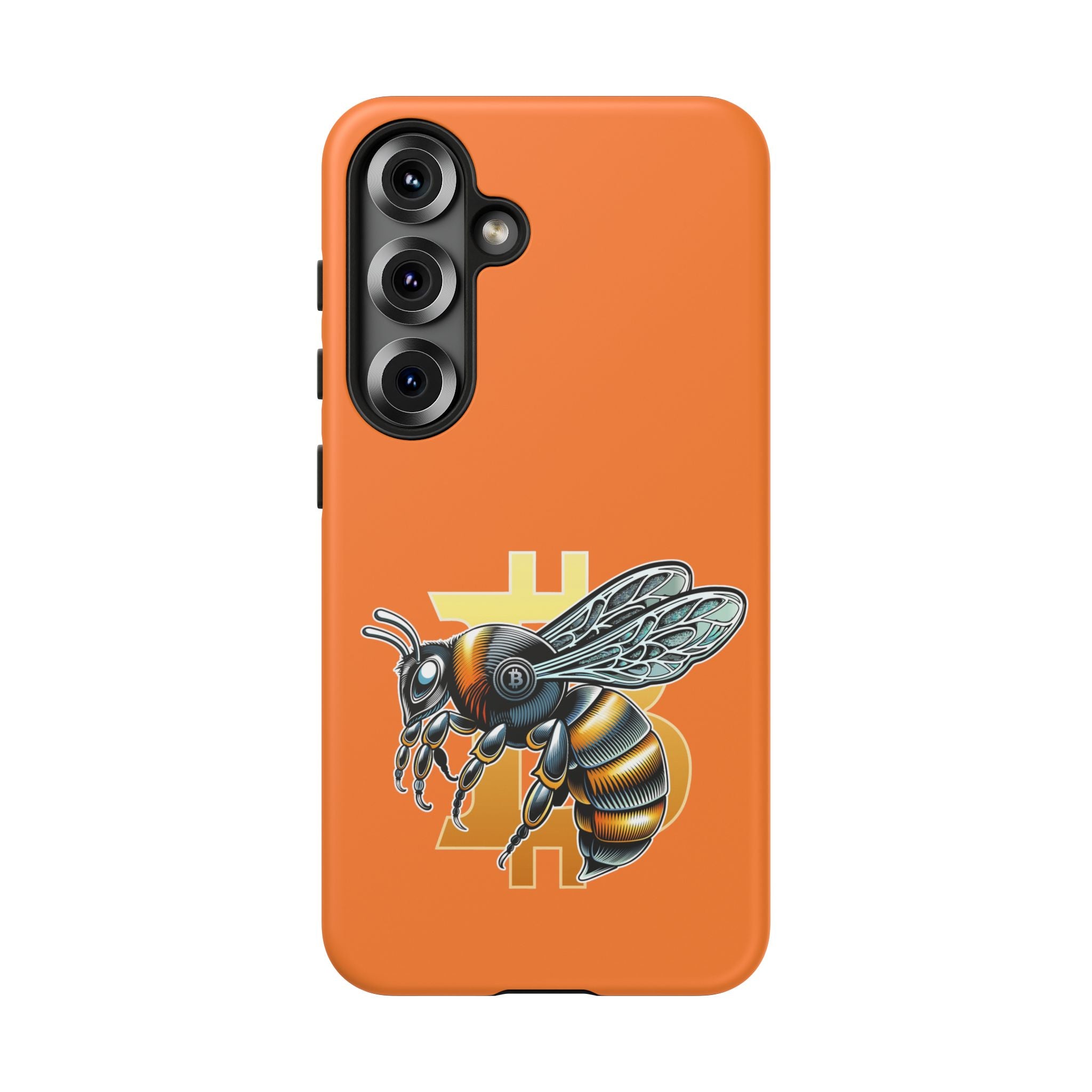 "CypherHornet-Bitcoin" Designer Phone Case - Bright Orange Protective Smartphone Cover | Crypto Gift
