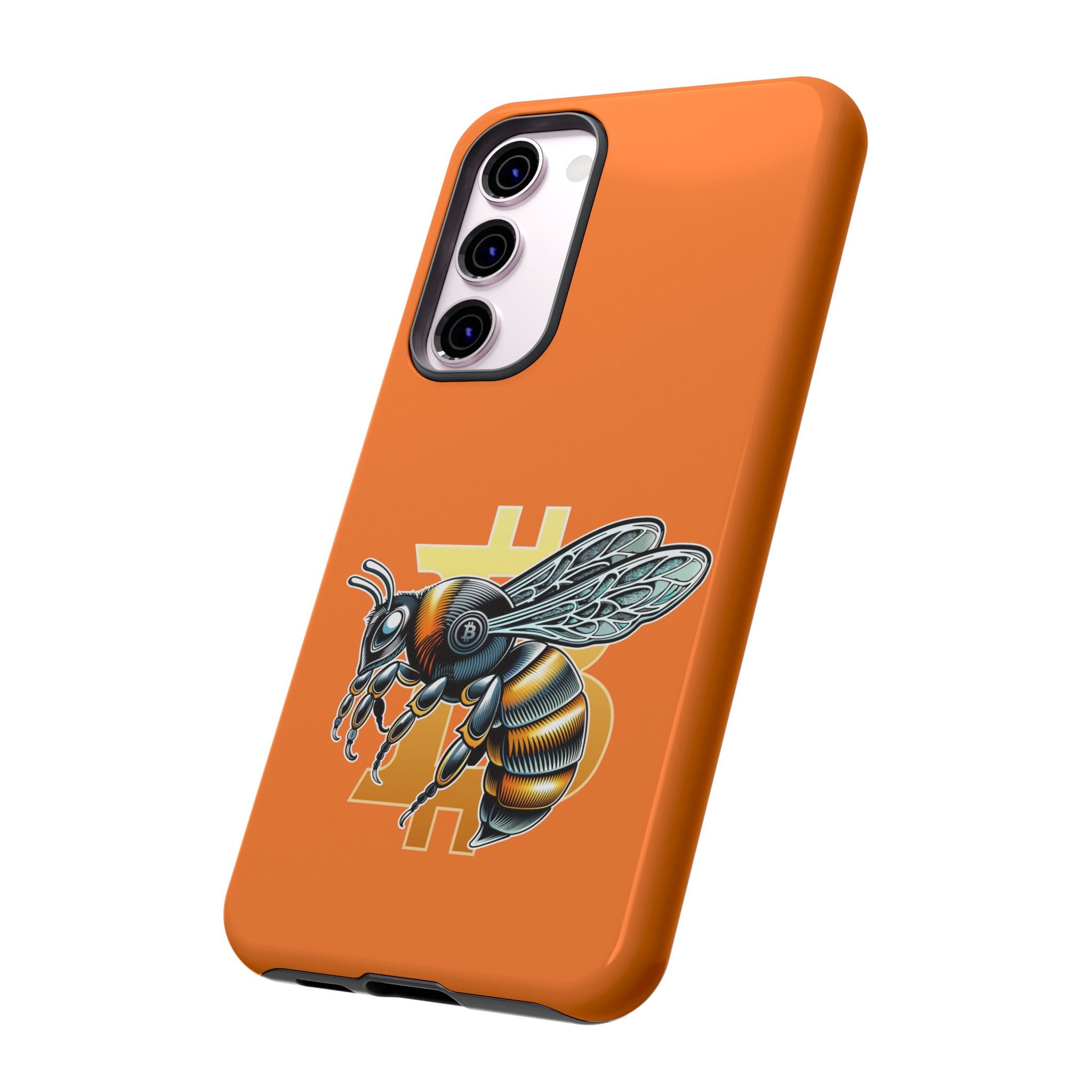 "CypherHornet-Bitcoin" Designer Phone Case - Bright Orange Protective Smartphone Cover | Crypto Gift
