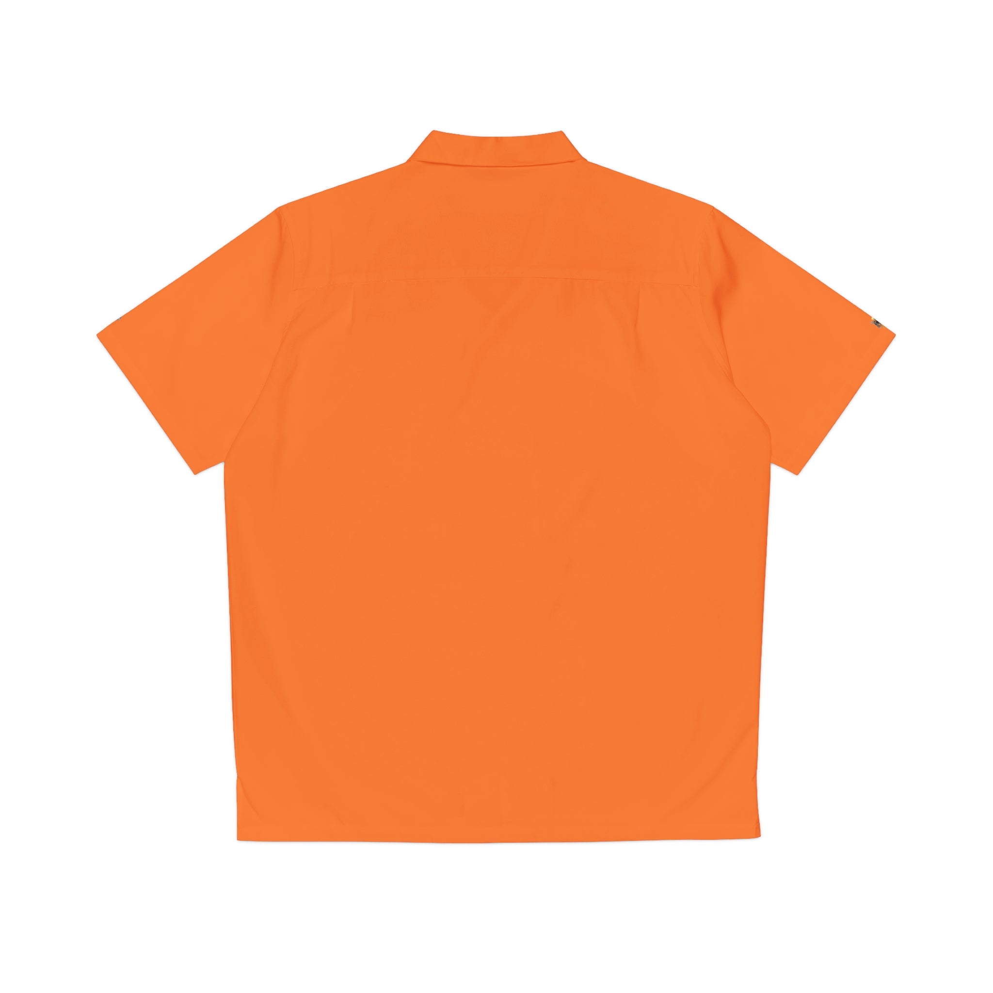 Bitcoin/CypherHornet - Embroidered Discrete Logo - Orange Hawaian Style Shirt – Men's Casual Resort or BBQ Shirt | Crypto Gift 6