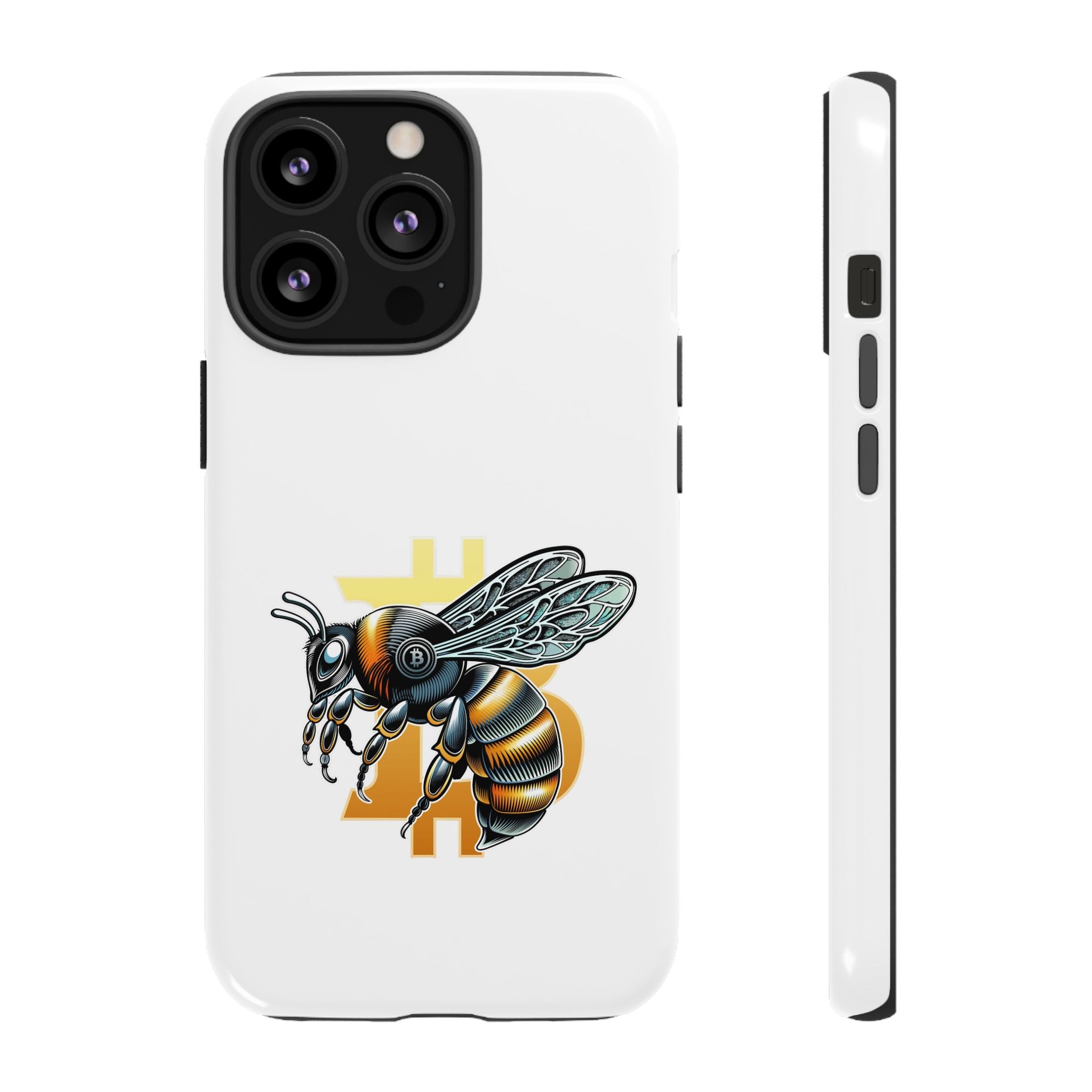 Bitcoin*Wasp Phone Case — Crypto Honeycomb Protective Tough Case | Crypto Gift