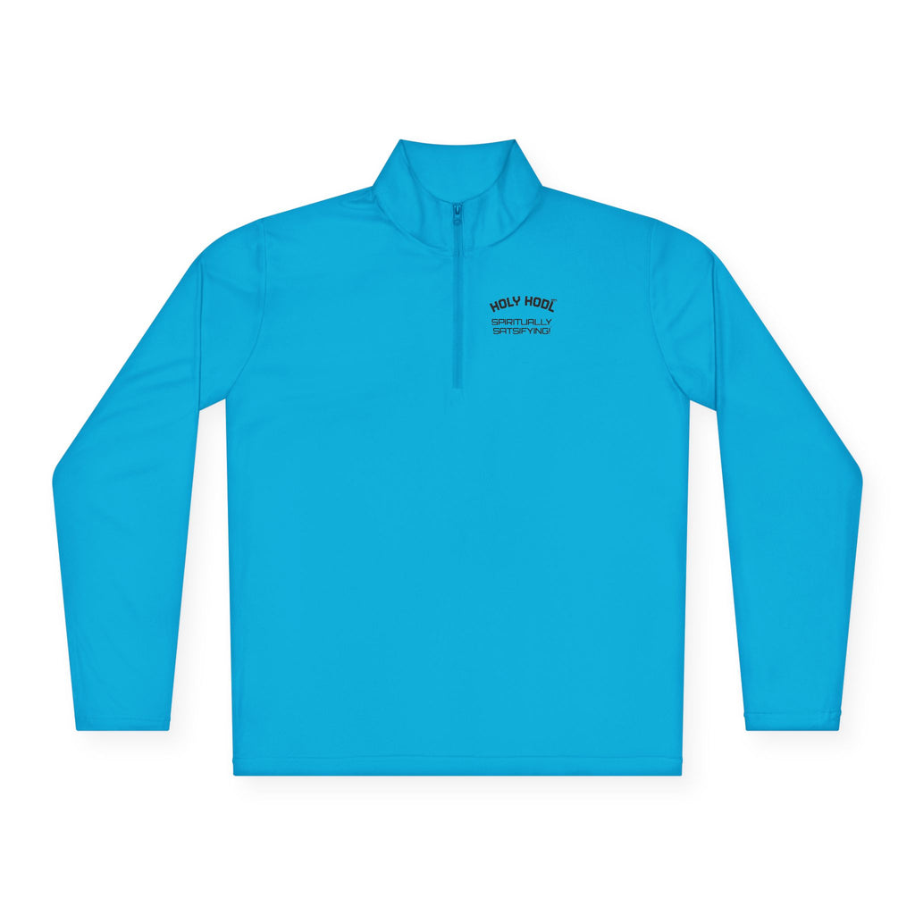 HOLY HODL Spiritually Satsifying! - Bitcoin Faith Quarter-Zip Pullover  | Crypto Gift