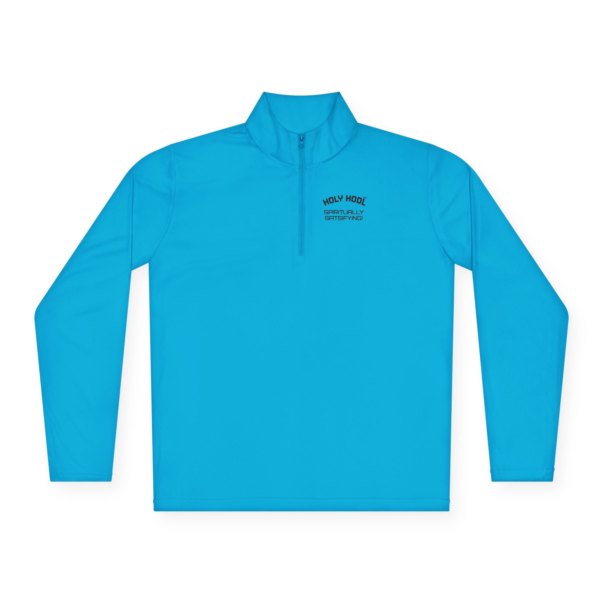 HOLY HODL Spiritually Satsifying! - Bitcoin Faith Quarter-Zip Pullover  | Crypto Gift