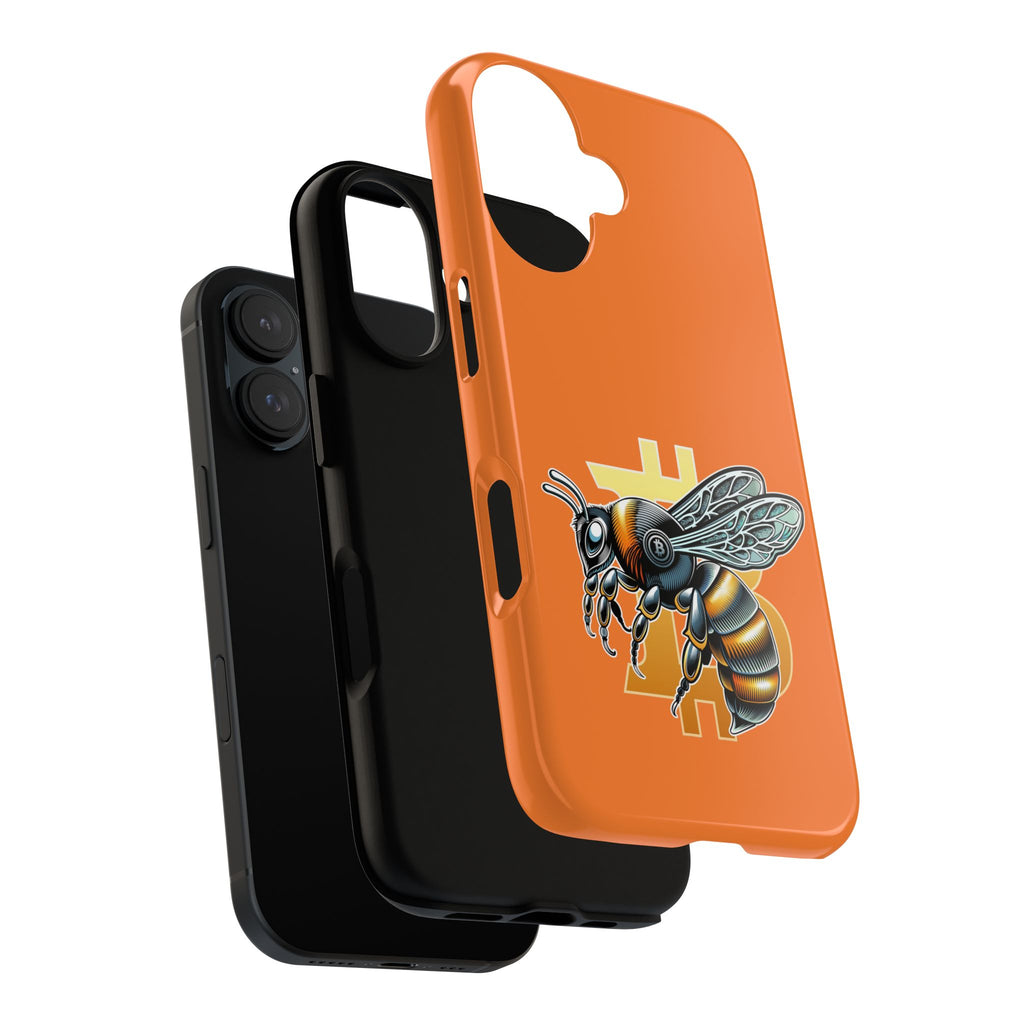 "CypherHornet-Bitcoin" Designer Phone Case - Bright Orange Protective Smartphone Cover | Crypto Gift