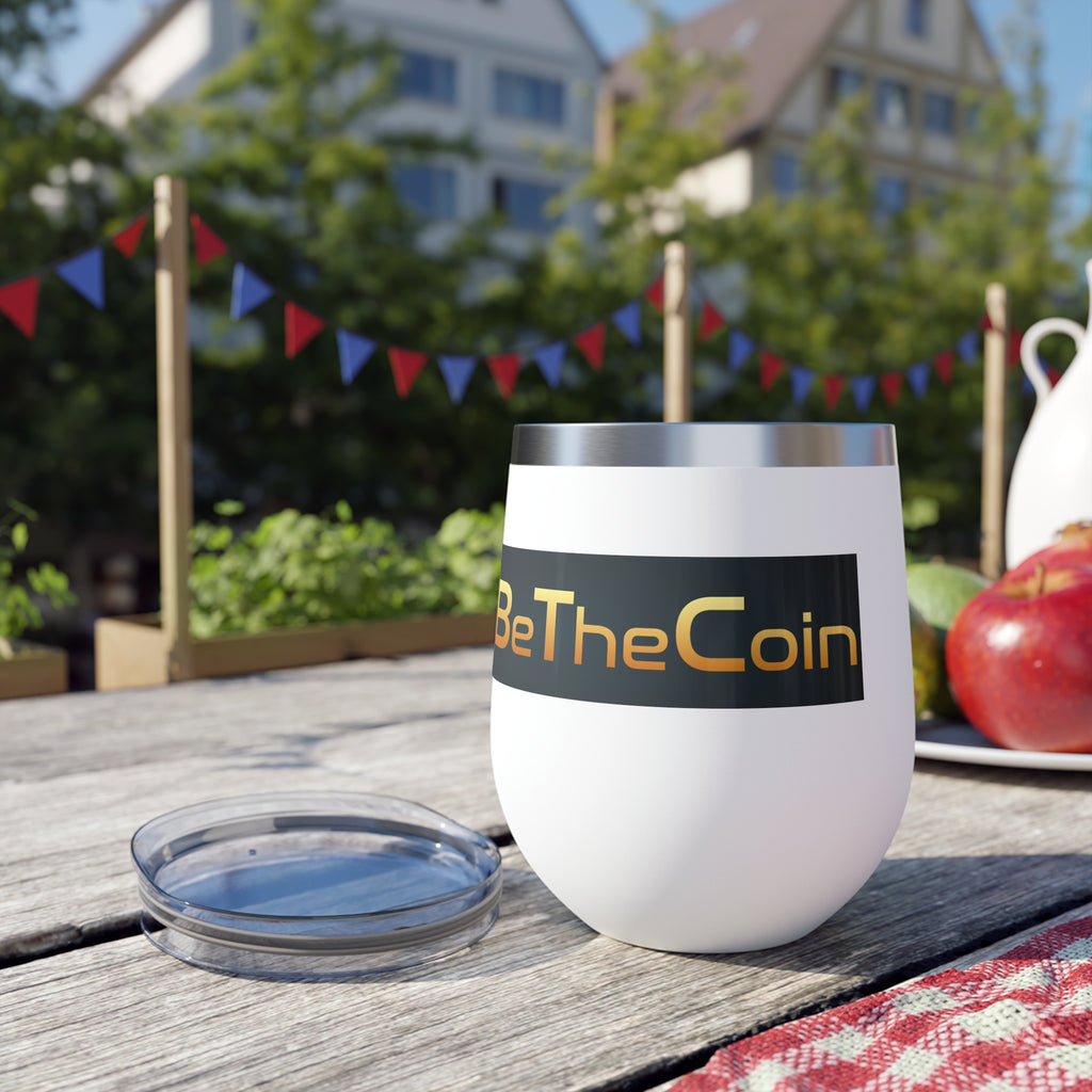 "CypherHornet-BeTheCoin"  Bitcoin 12oz Insulated Copper Tumbler | Crypto Gift