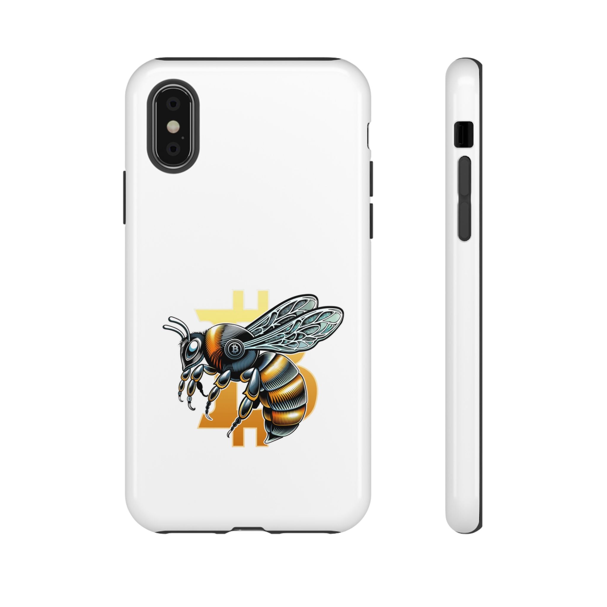 Bitcoin*Wasp Phone Case — Crypto Honeycomb Protective Tough Case | Crypto Gift