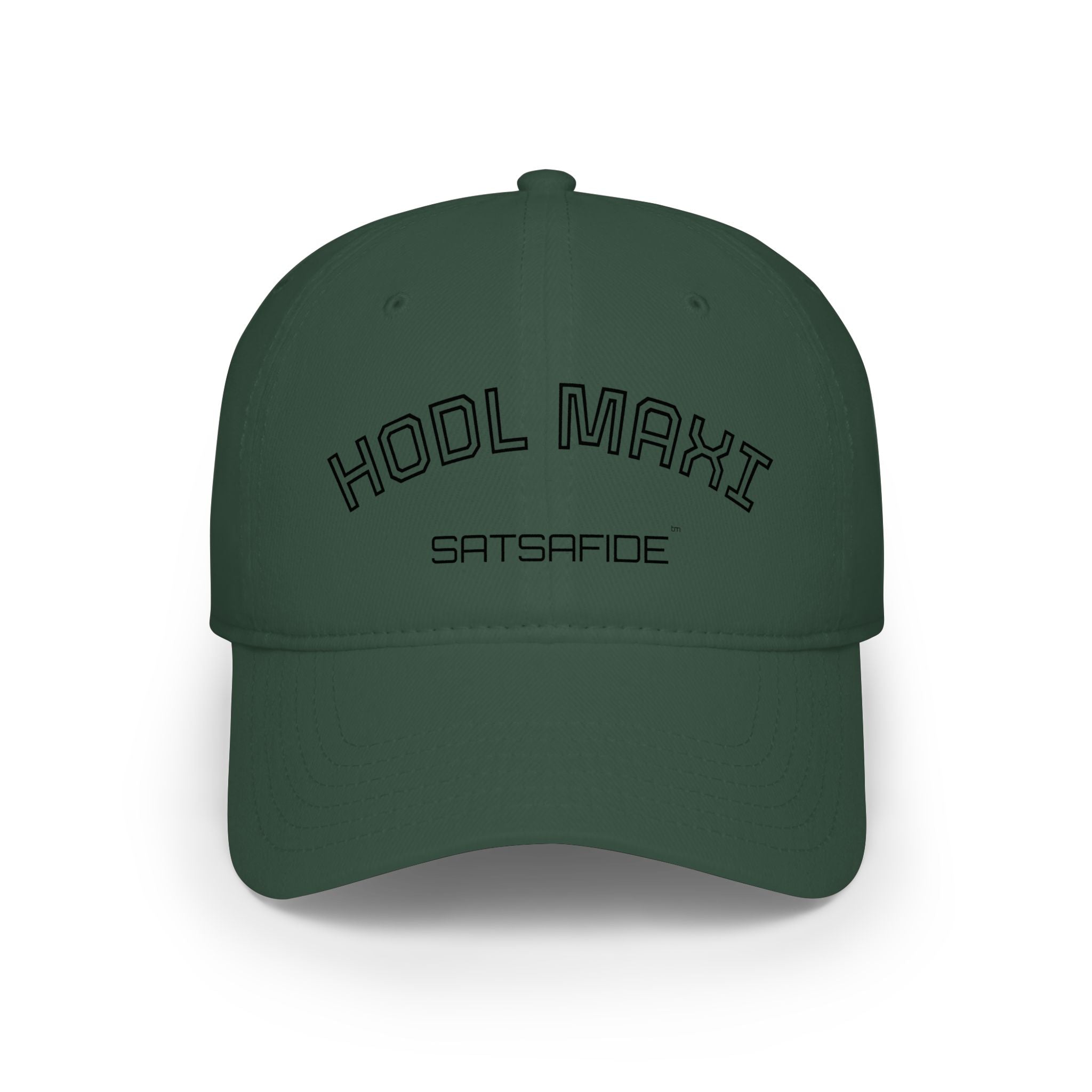 "HODL MAXI SATSAFIED" — Low Profile Easy Wear Baseball Hat | Crypto Gift