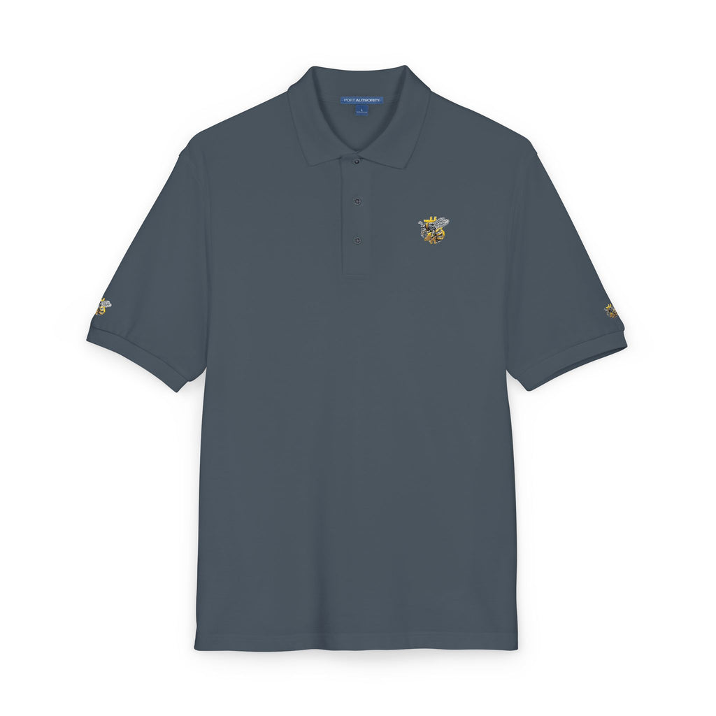 Bitcoin/CypherHornet | Custom Embroidered, Discrete Scale,  Port Authority Coastal Turtle Polo | Clubhouse Wear | Crypto Gift 171