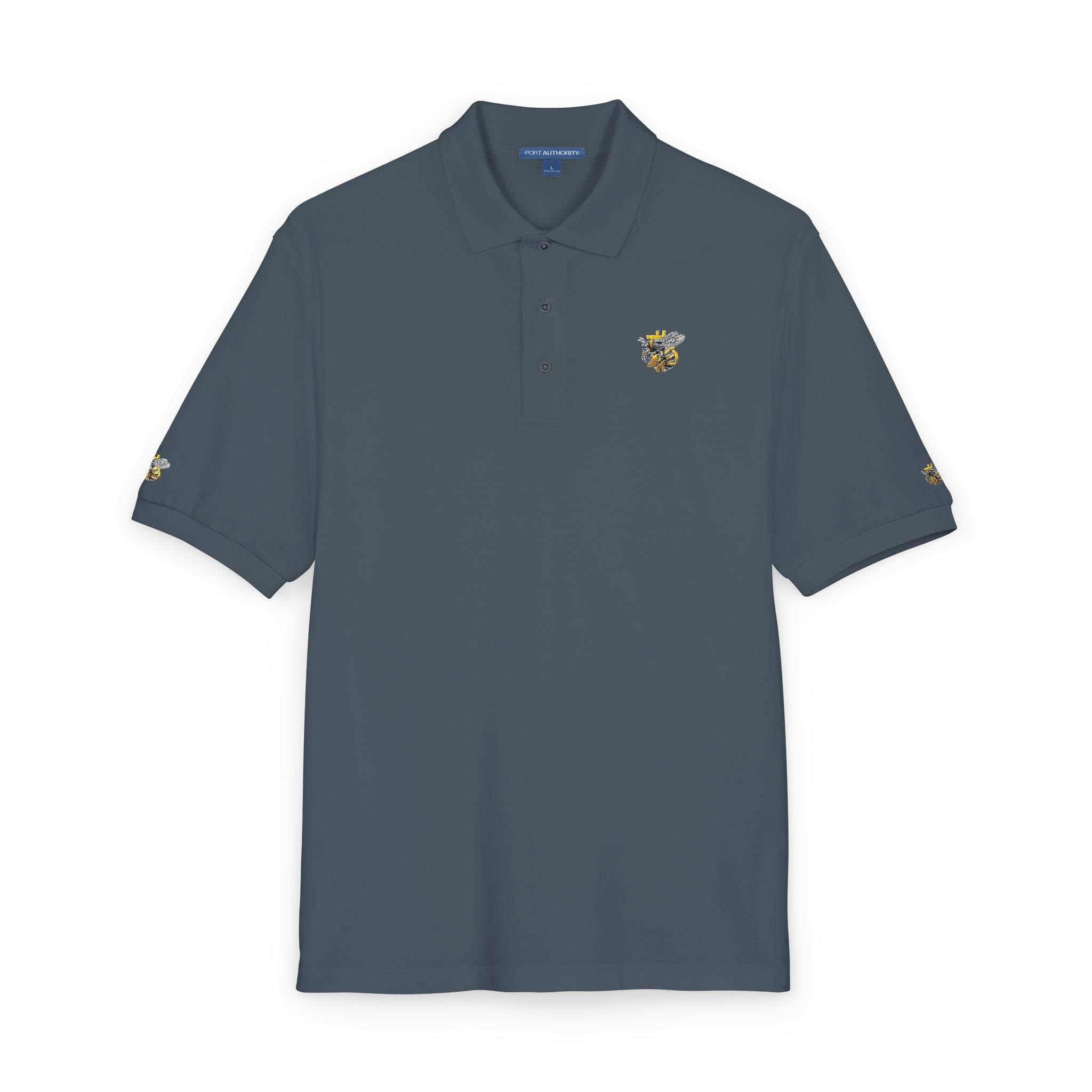 Bitcoin/CypherHornet | Custom Embroidered, Discrete Scale,  Port Authority Coastal Turtle Polo | Clubhouse Wear | Crypto Gift 171