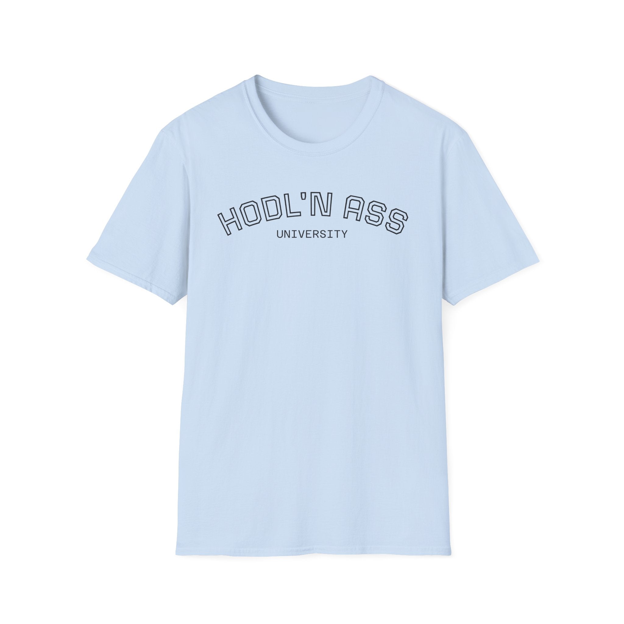 "HODL'N ASS" University BITCOIN T-Shirt — Crypto HODL Funny College Tee | Crypto Gift