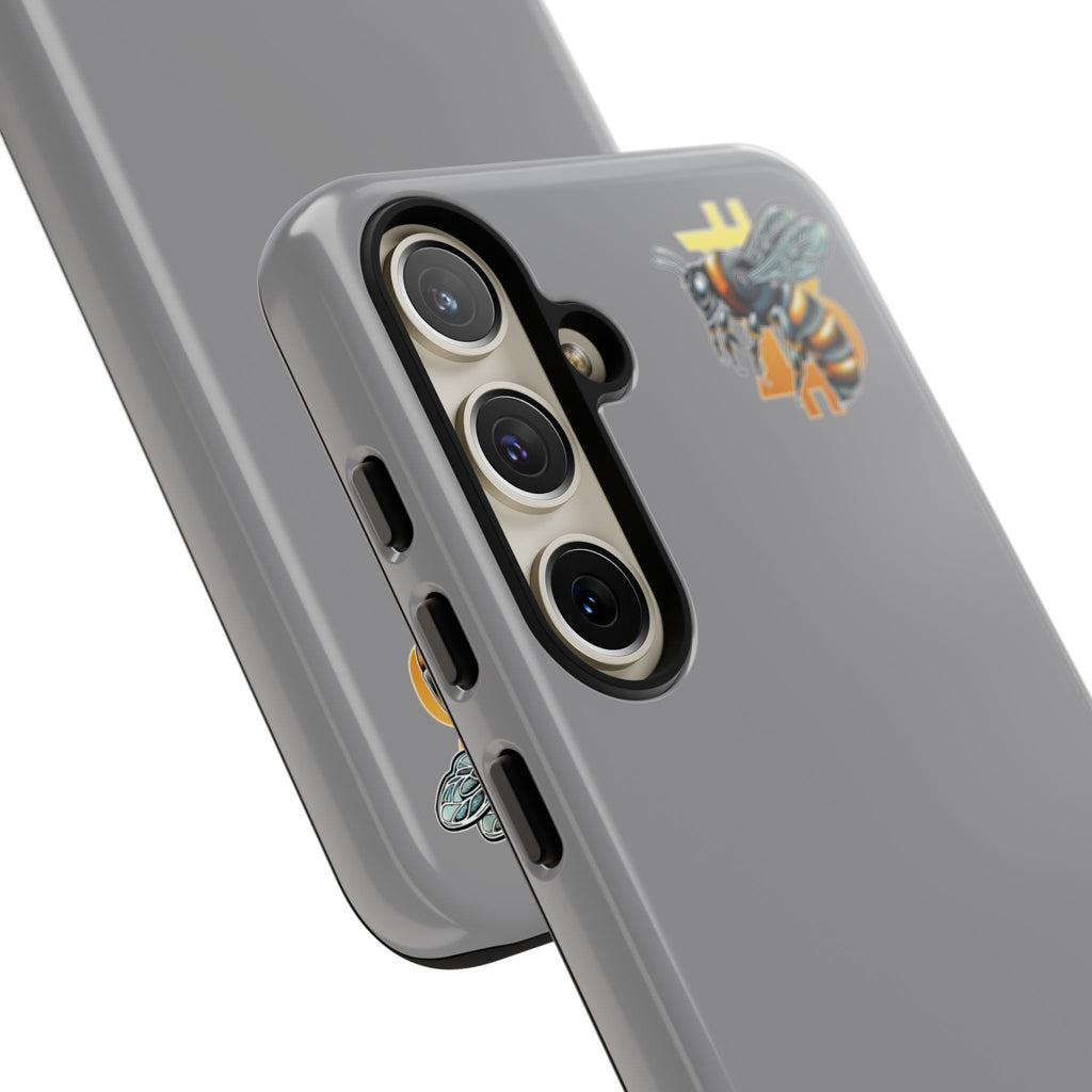 Bitcoin*Wasp Tough Phone Case — Protective Hard Shell Case with Honeycomb Accent | Crypto Gift