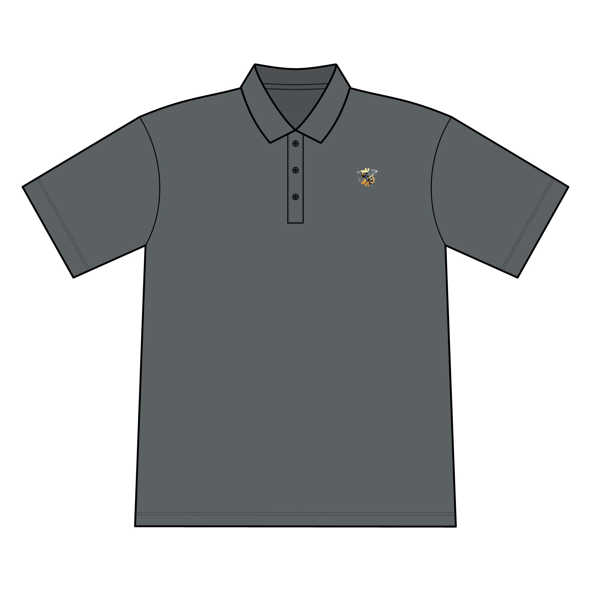 Bitcoin*Wasp Embroidered Crest Polo Shirt - Fine Pique Blend | Crypto Gift