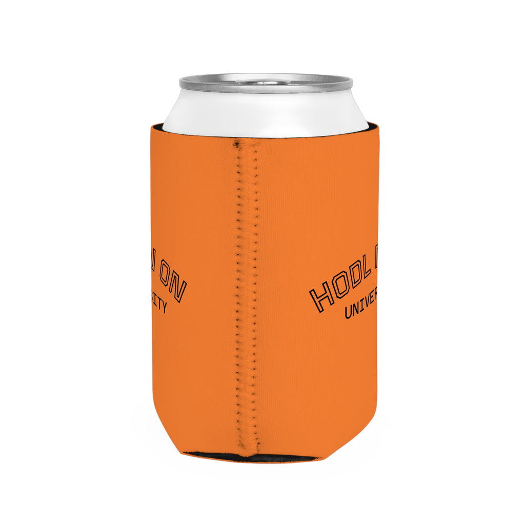 HODL'N ON University Can Cooler Sleeve — Orange Neoprene Beer Koozie