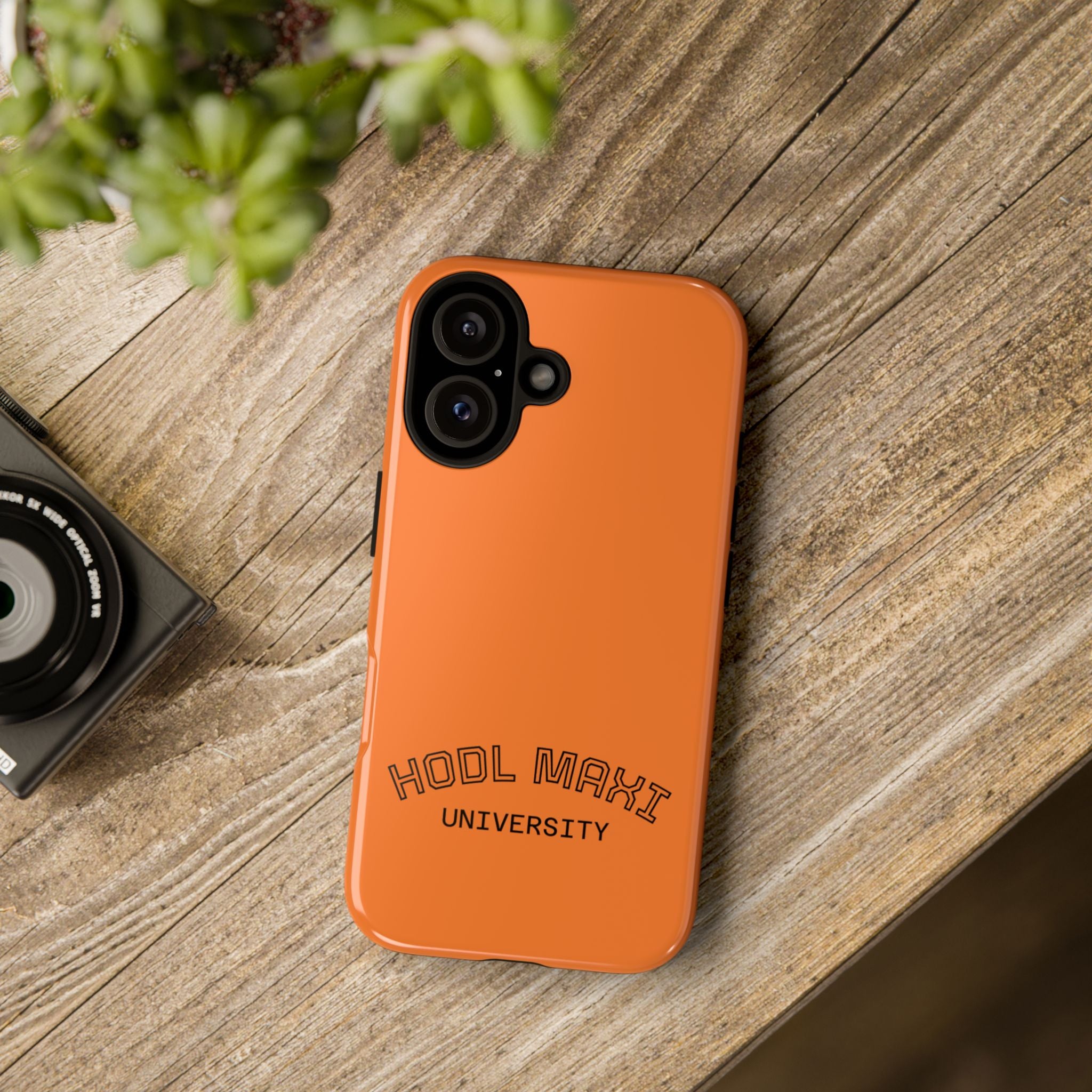 HODL MAXI University Phone Case — Orange Protective Crypto Design