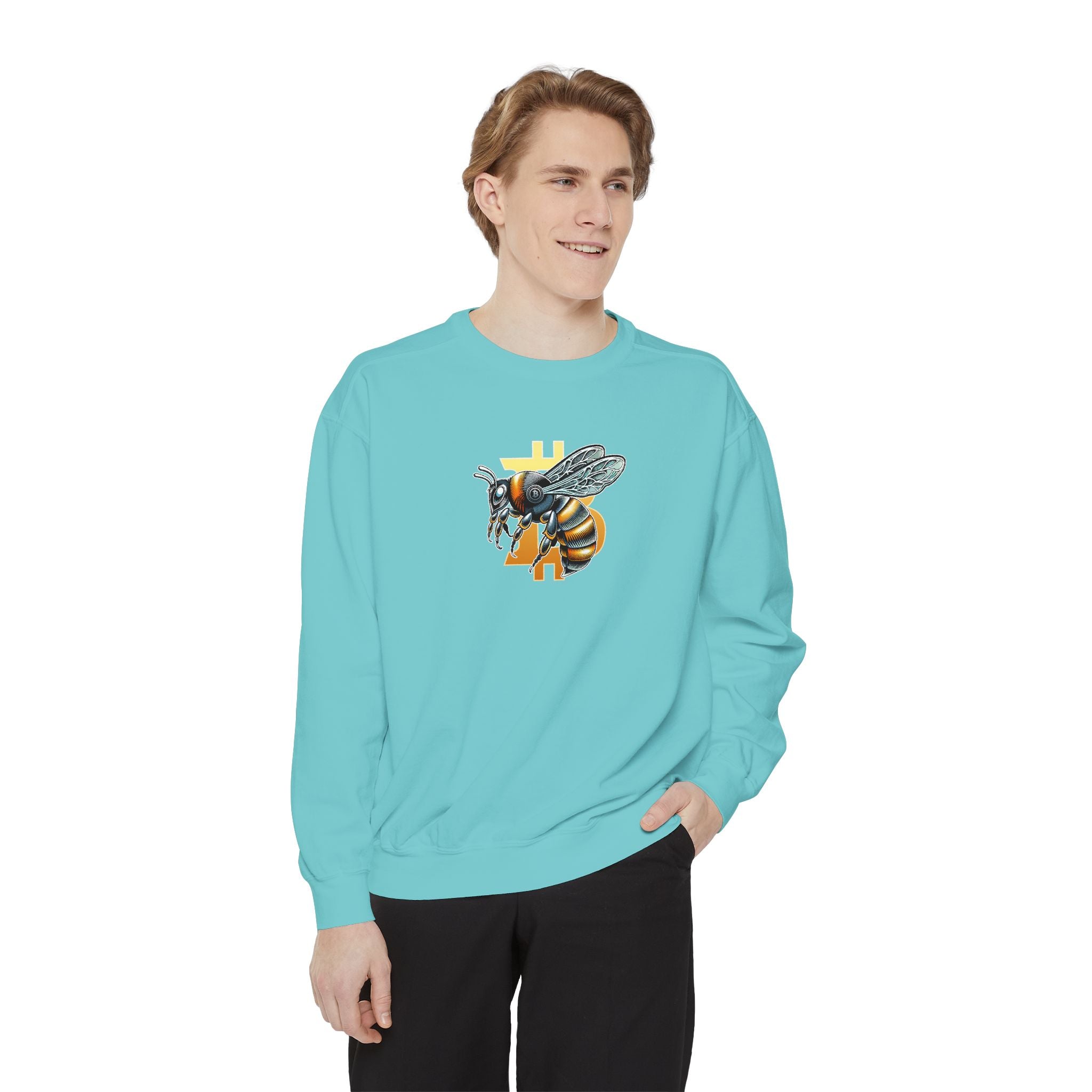 Bitcoin/CypherHornet - Bold Logo Graphic Sweatshirt — Super High Quality Comfort Color Crewneck | Crypto Gift 46