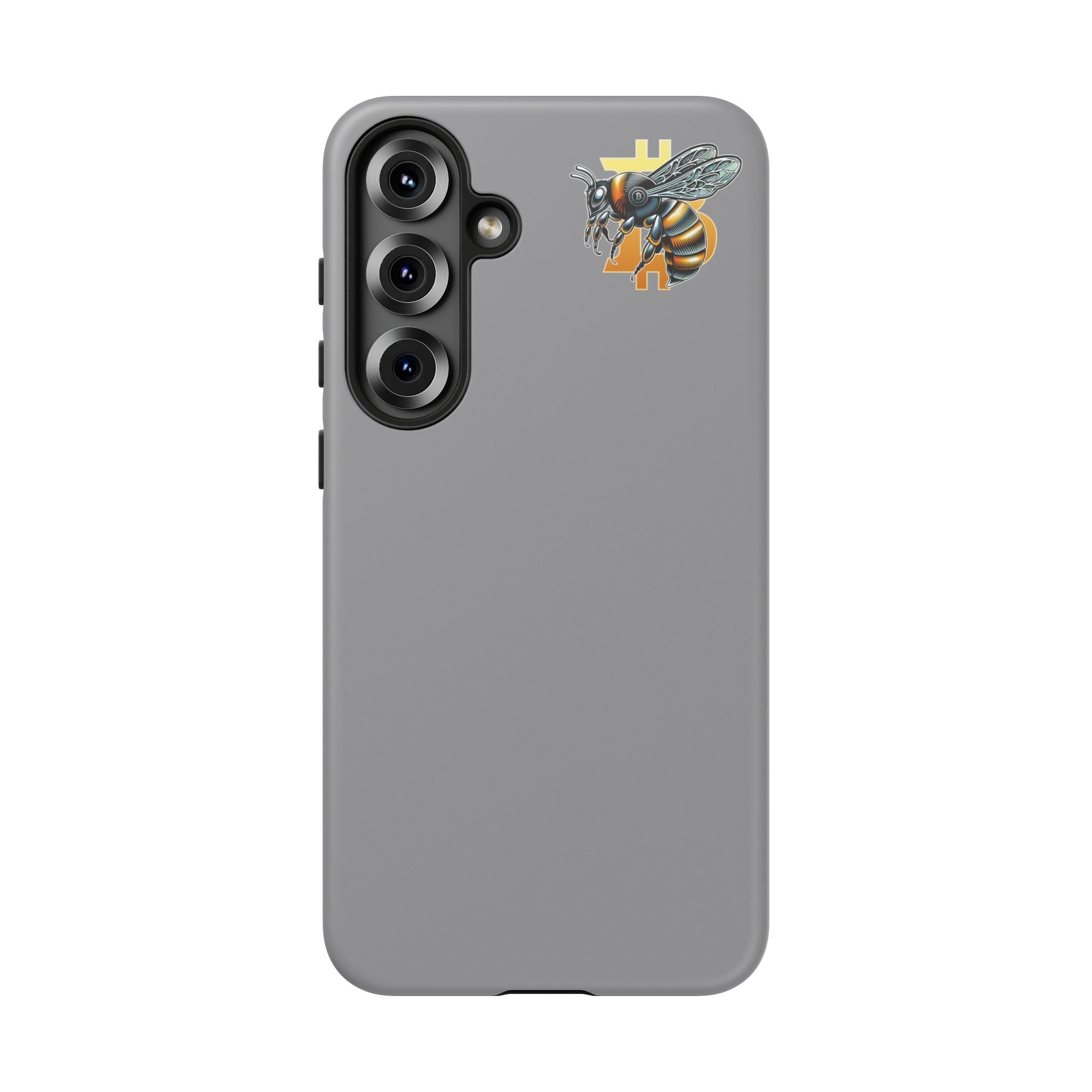 Bitcoin*Wasp Tough Phone Case — Protective Hard Shell Case with Honeycomb Accent | Crypto Gift