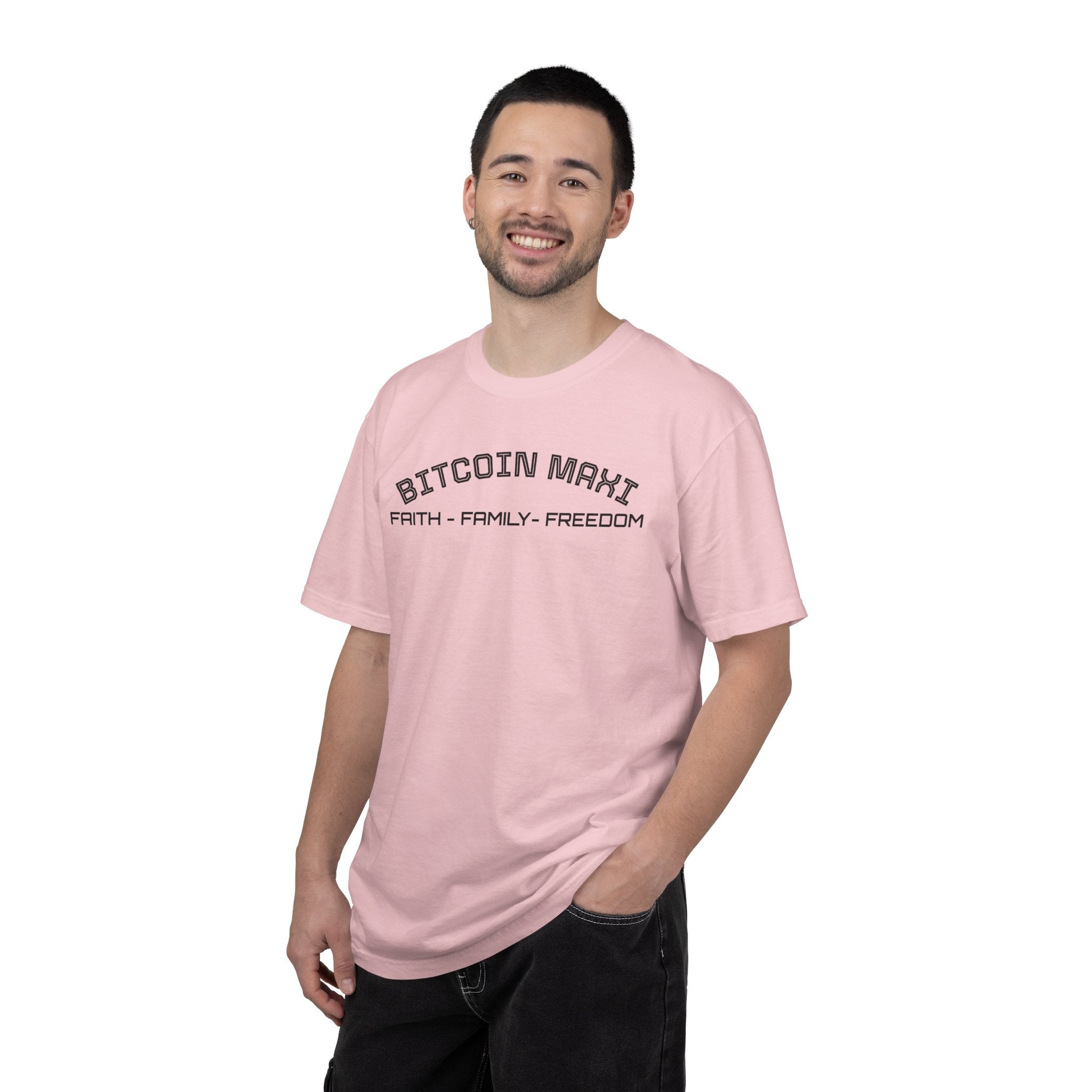 "BITCOIN MAXI  Faith family Freedom" Top Quality Custom Comfort T-Shirt | Crypto Gift 58