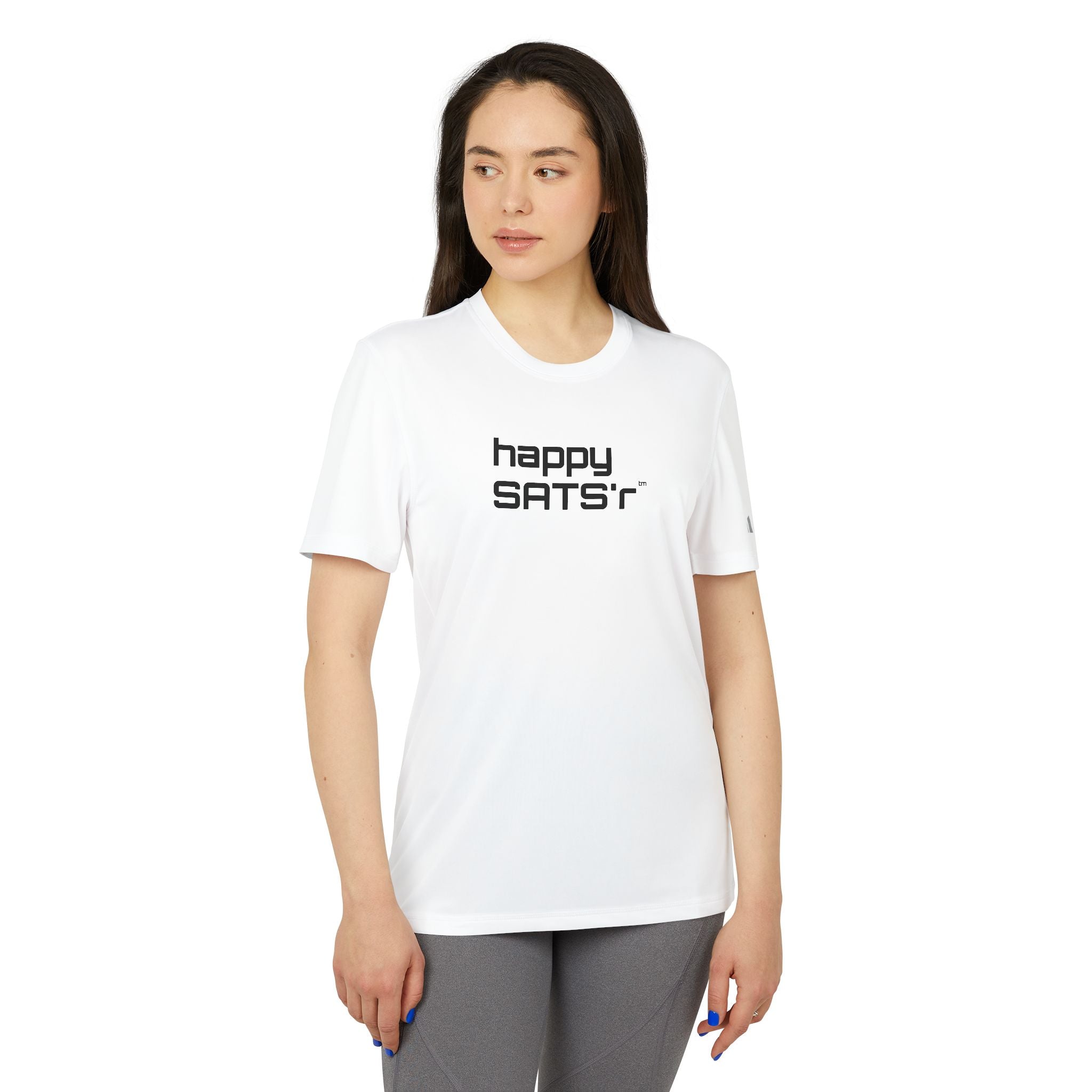 happy SATS'r -  Bitcoin High Quality Graphic Tee |  Unisex 4 Color Choice - Minimal Athletic T-Shirt | Crypto Gift