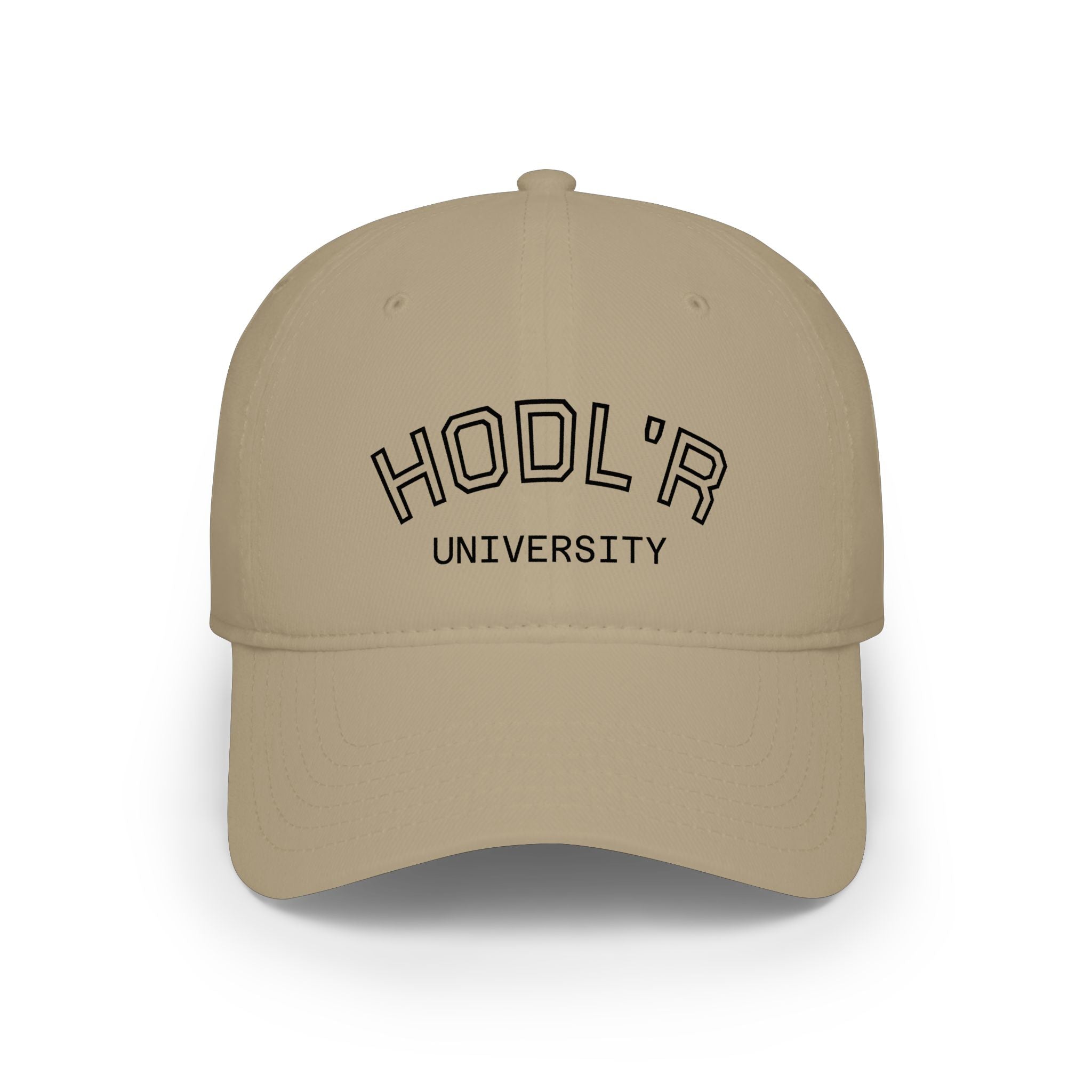 HODL'R University Baseball Cap — Crypto Investor Low Profile Hat