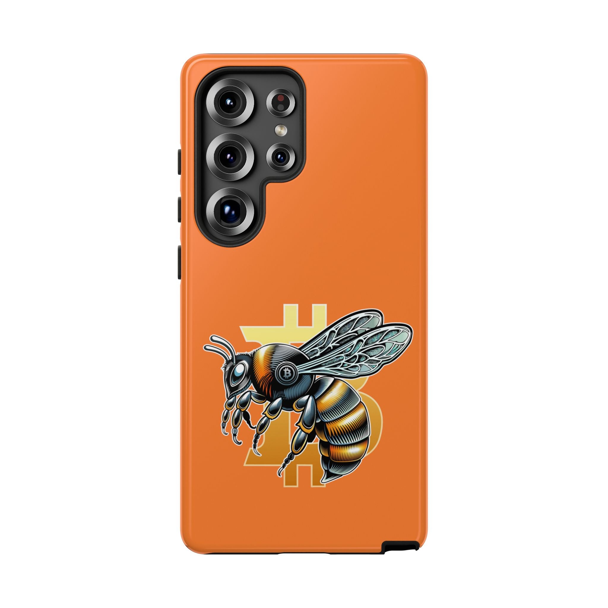 "CypherHornet-Bitcoin" Designer Phone Case - Bright Orange Protective Smartphone Cover | Crypto Gift