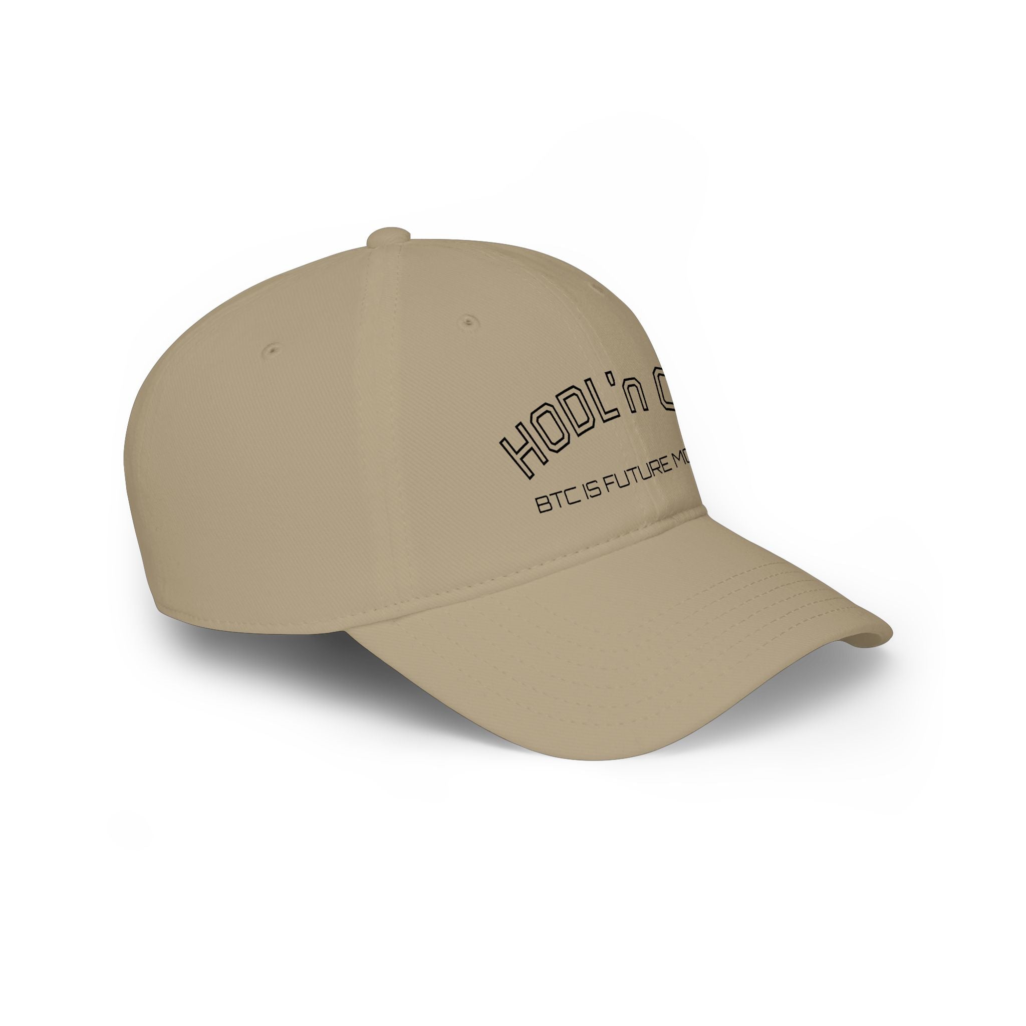 "HODL'n ON BTC IS FUTURE MONEY" stressed  Baseball Cap — Crypto Low Profile Hat | Crypto gift