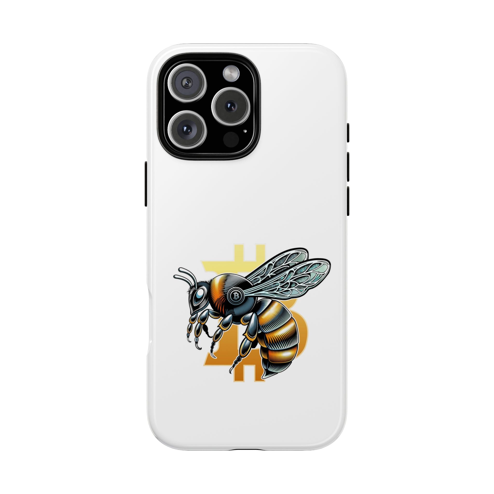 Bitcoin*Wasp Phone Case — Crypto Honeycomb Protective Tough Case | Crypto Gift