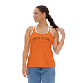 "HODL'n ON Faith - Family - Bitcoin"  Women's Bitcoin Orange Tank Top — Racerback for Everyday Wear | Crypto Gift