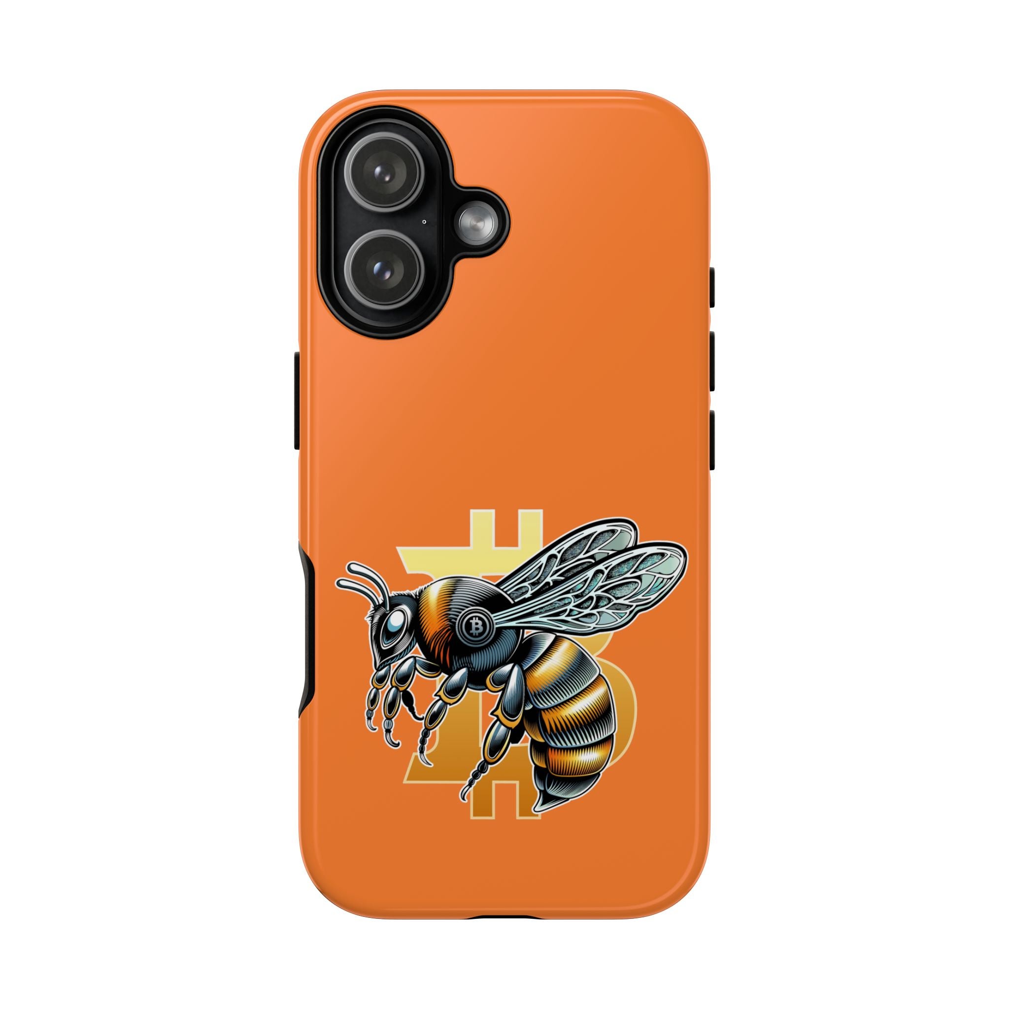 "CypherHornet-Bitcoin" Designer Phone Case - Bright Orange Protective Smartphone Cover | Crypto Gift