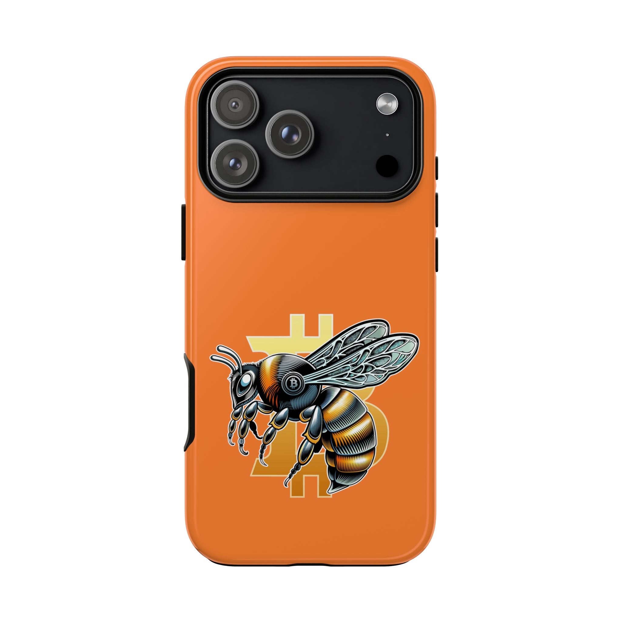 "CypherHornet-Bitcoin" Designer Phone Case - Bright Orange Protective Smartphone Cover | Crypto Gift