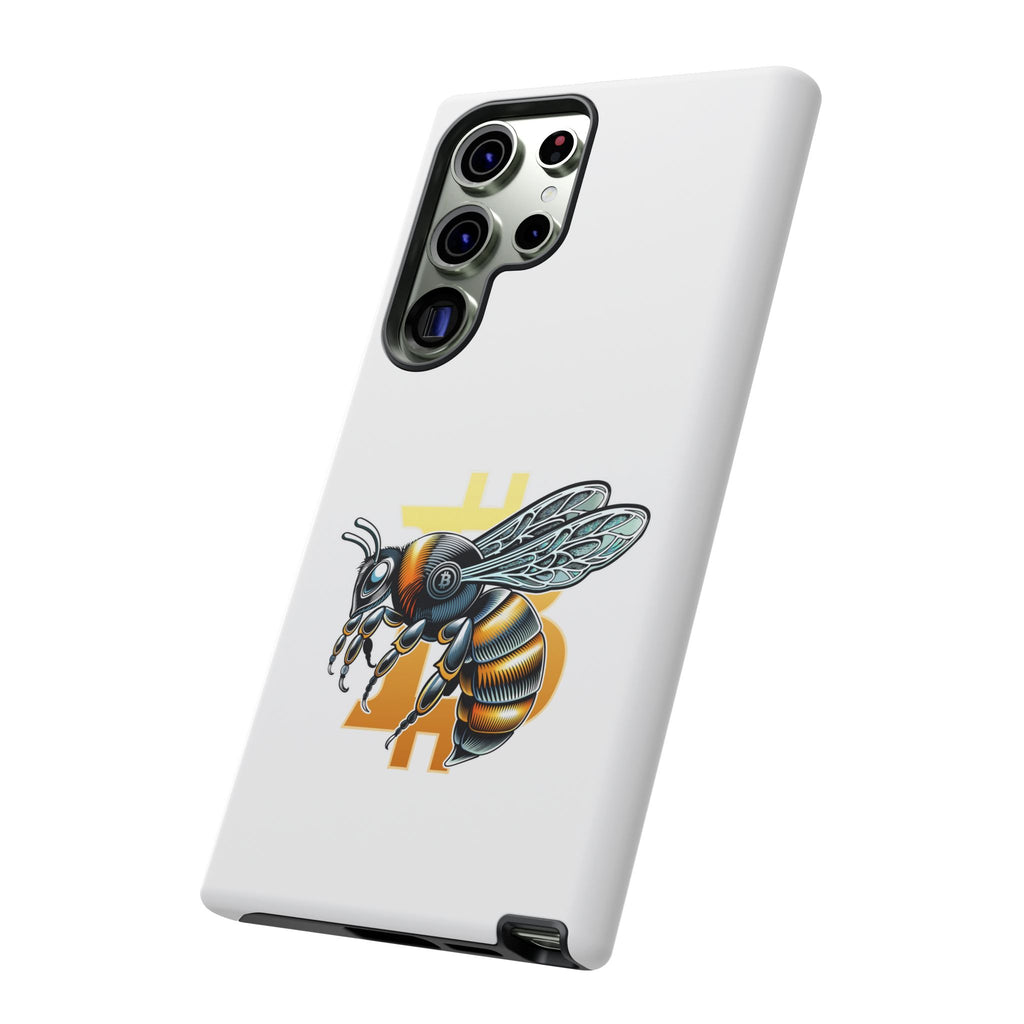 Bitcoin*Wasp Phone Case — Crypto Honeycomb Protective Tough Case | Crypto Gift