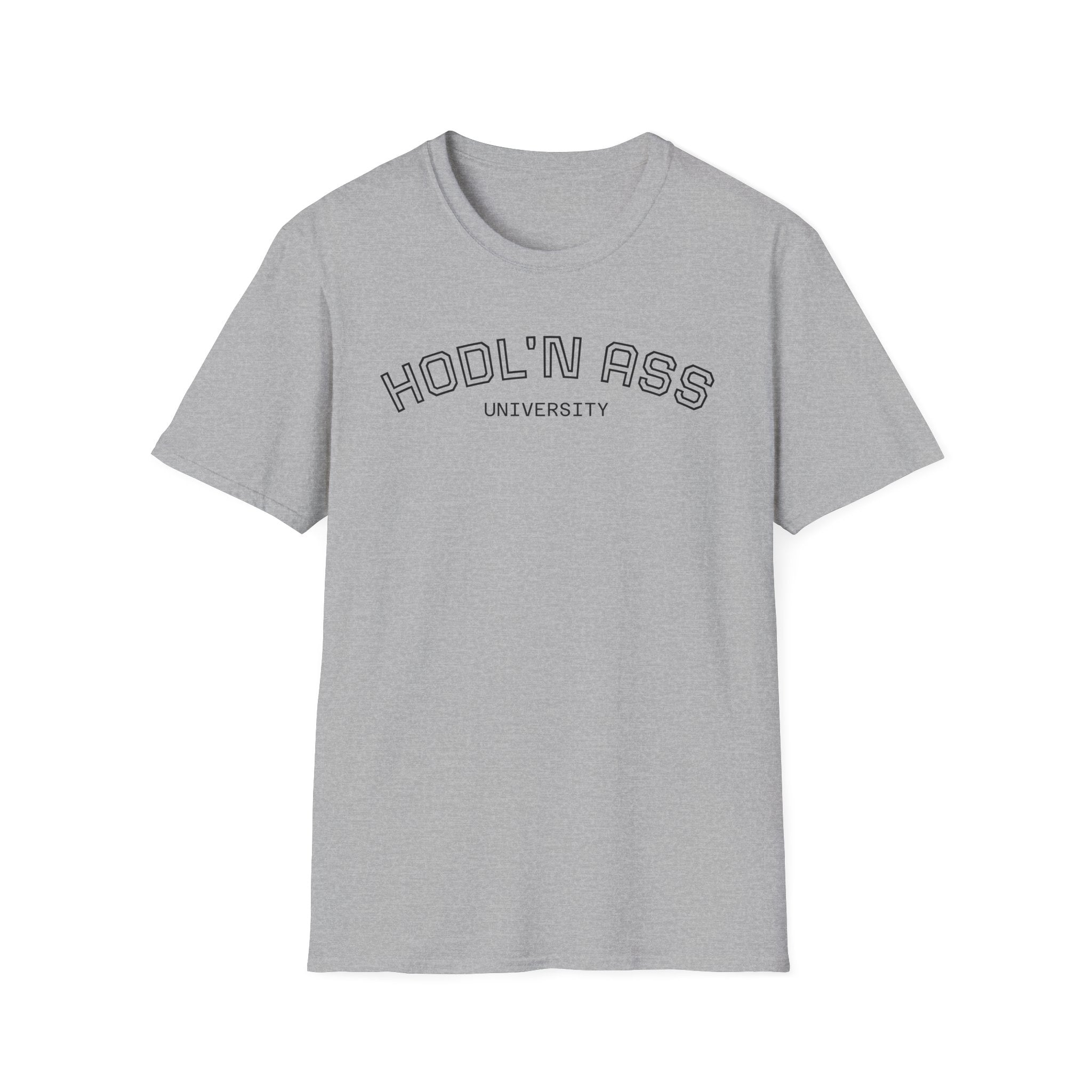 "HODL'N ASS" University BITCOIN T-Shirt — Crypto HODL Funny College Tee | Crypto Gift