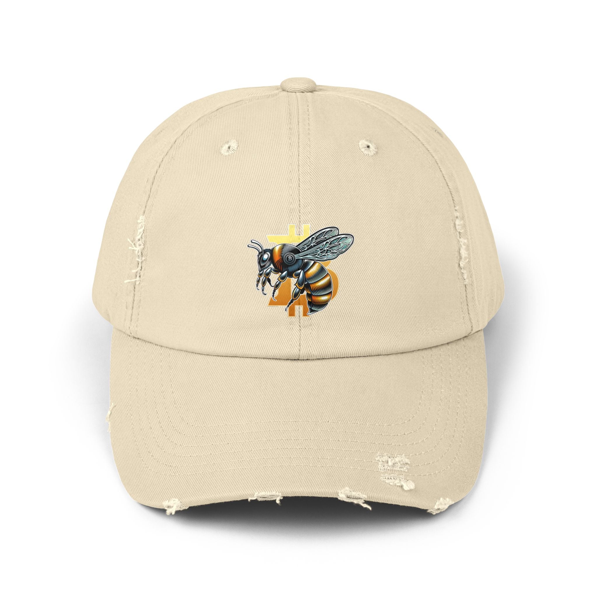 "CypherHornet-Bitcoin" Distressed Unisex Ball Cap |Crypto gift